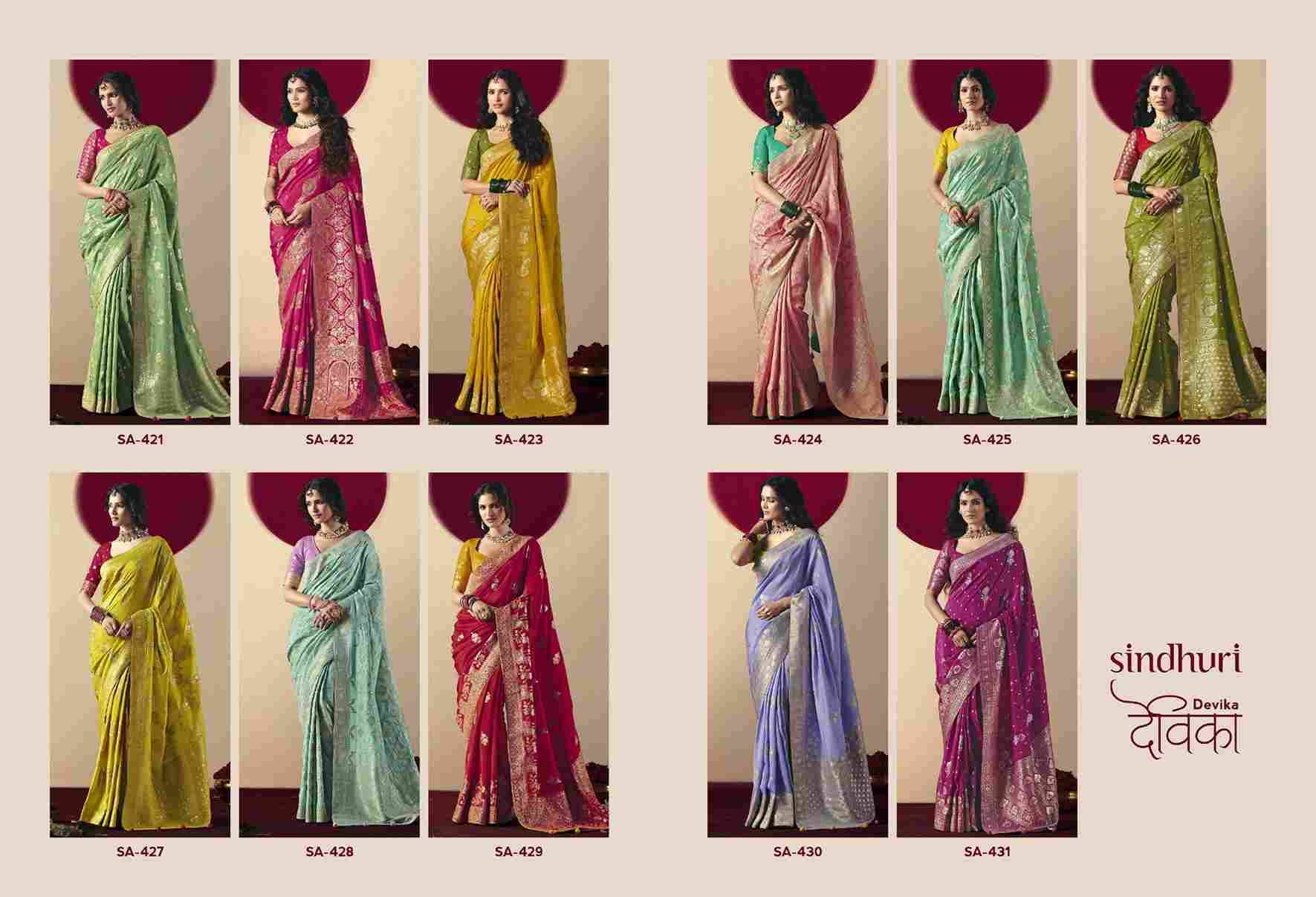Devika By Kimora Fashion 421 To 431 Series Indian Traditional Wear Collection Beautiful Stylish Fancy Colorful Party Wear & Occasional Wear Viscose Sarees At Wholesale Price
