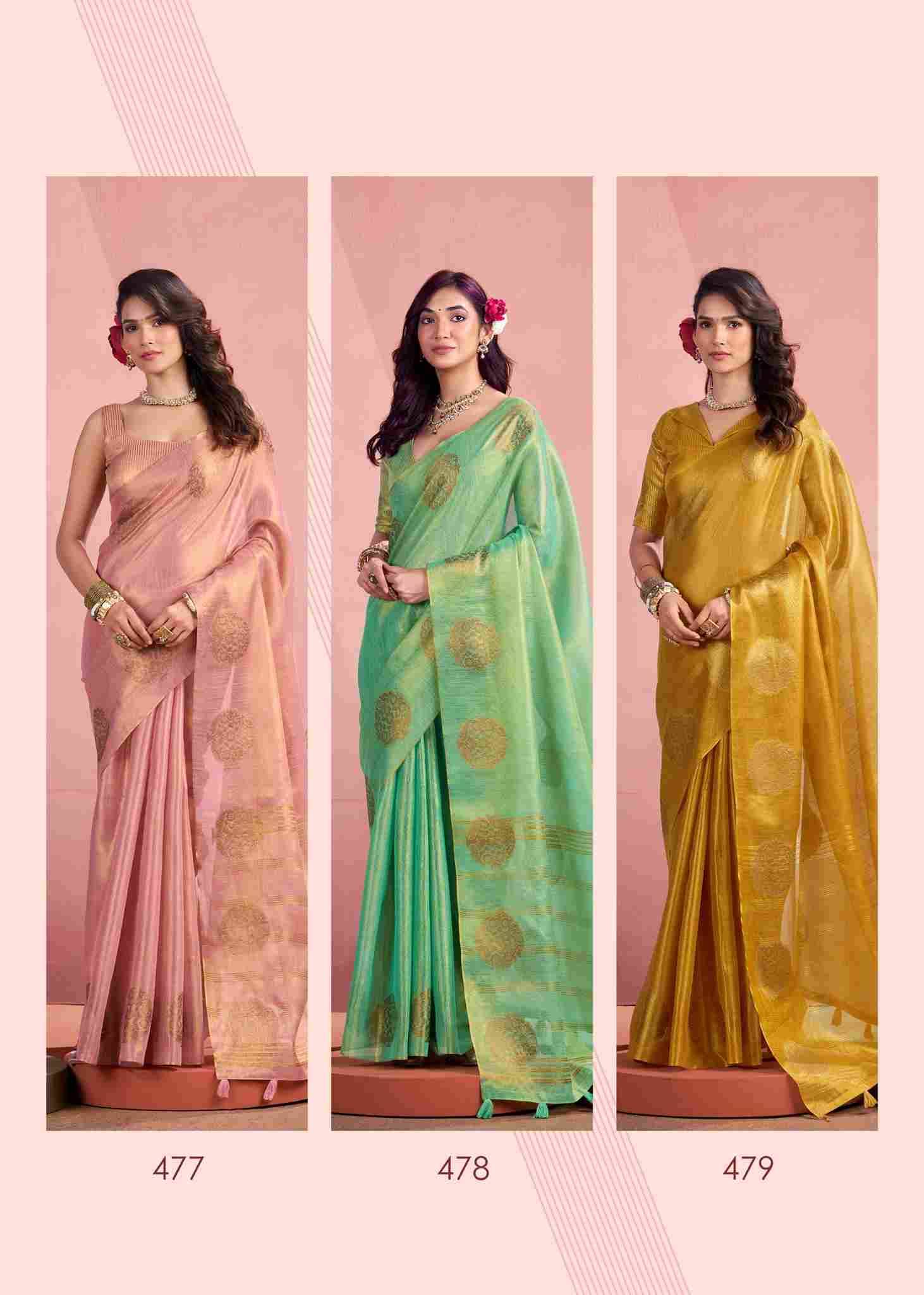 Mini Silk By Rajpath 474 To 479 Series Indian Traditional Wear Collection Beautiful Stylish Fancy Colorful Party Wear & Occasional Wear Tissue Silk Sarees At Wholesale Price