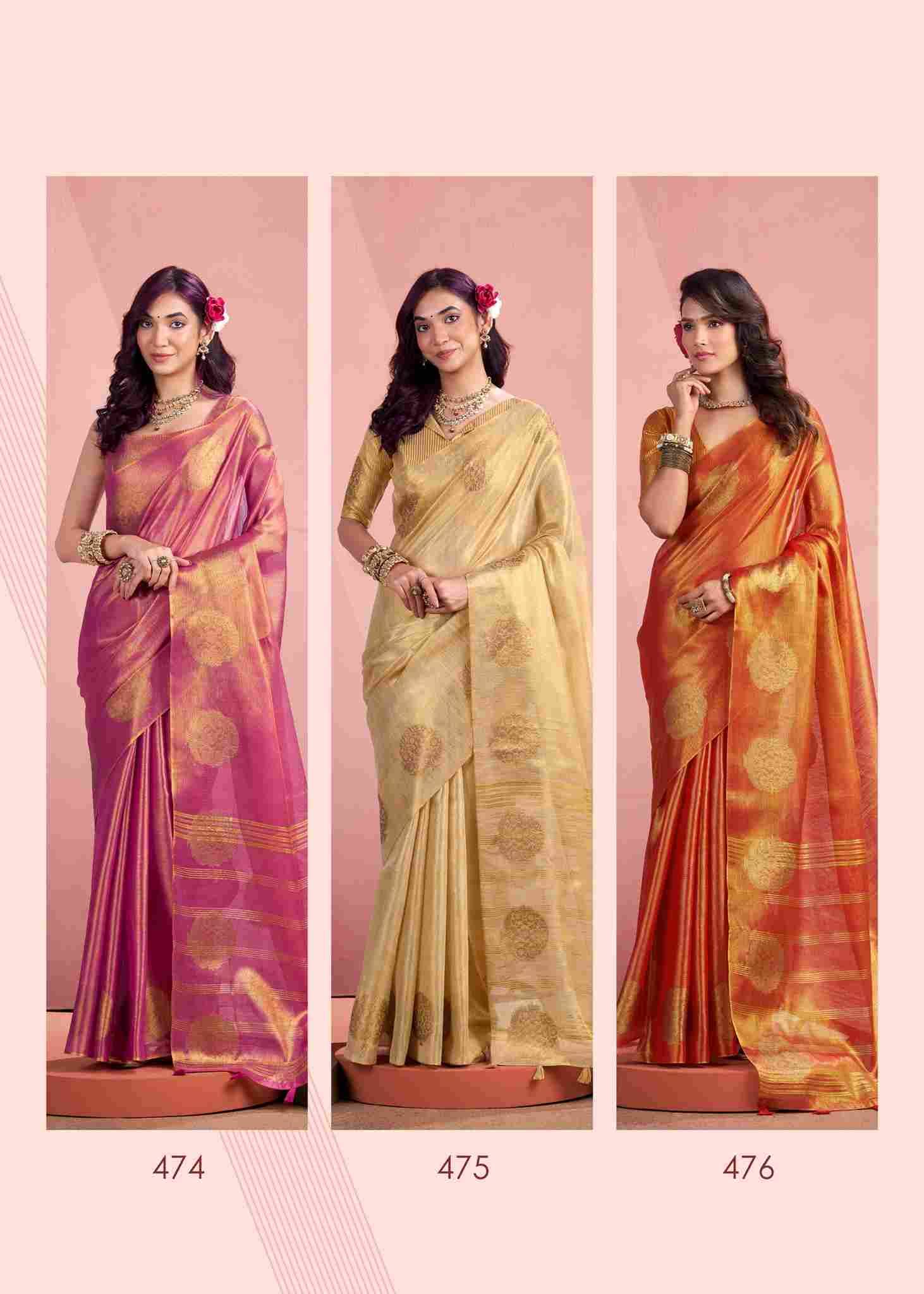Mini Silk By Rajpath 474 To 479 Series Indian Traditional Wear Collection Beautiful Stylish Fancy Colorful Party Wear & Occasional Wear Tissue Silk Sarees At Wholesale Price
