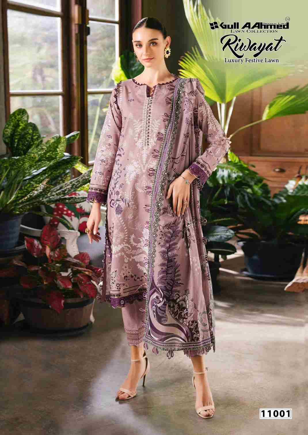 Riwayat Vol-11 By Gull Aahmed 11001 To 11006 Series Beautiful Festive Suits Stylish Fancy Colorful Casual Wear & Ethnic Wear Pure Lawn Embroidered Dresses At Wholesale Price