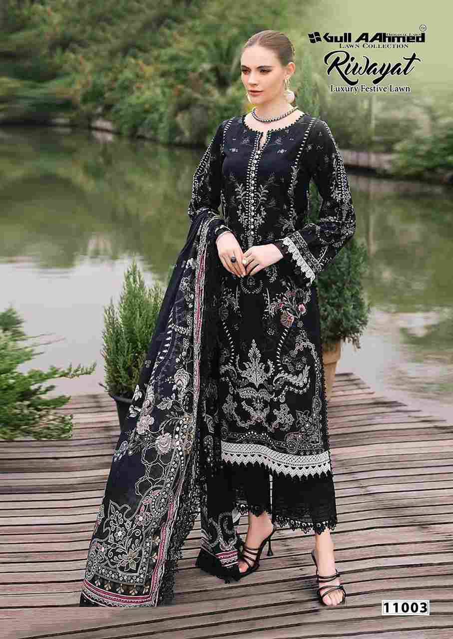 Riwayat Vol-11 By Gull Aahmed 11001 To 11006 Series Beautiful Festive Suits Stylish Fancy Colorful Casual Wear & Ethnic Wear Pure Lawn Embroidered Dresses At Wholesale Price