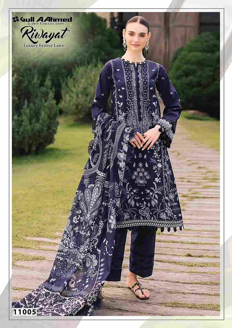 Riwayat Vol-11 By Gull Aahmed 11001 To 11006 Series Beautiful Festive Suits Stylish Fancy Colorful Casual Wear & Ethnic Wear Pure Lawn Embroidered Dresses At Wholesale Price