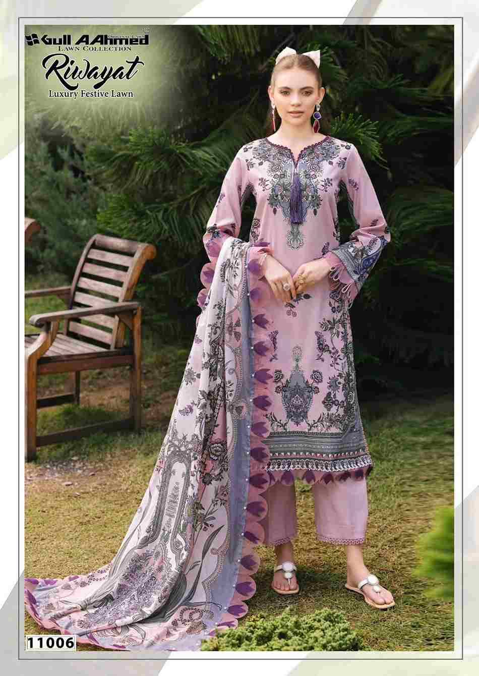 Riwayat Vol-11 By Gull Aahmed 11001 To 11006 Series Beautiful Festive Suits Stylish Fancy Colorful Casual Wear & Ethnic Wear Pure Lawn Embroidered Dresses At Wholesale Price