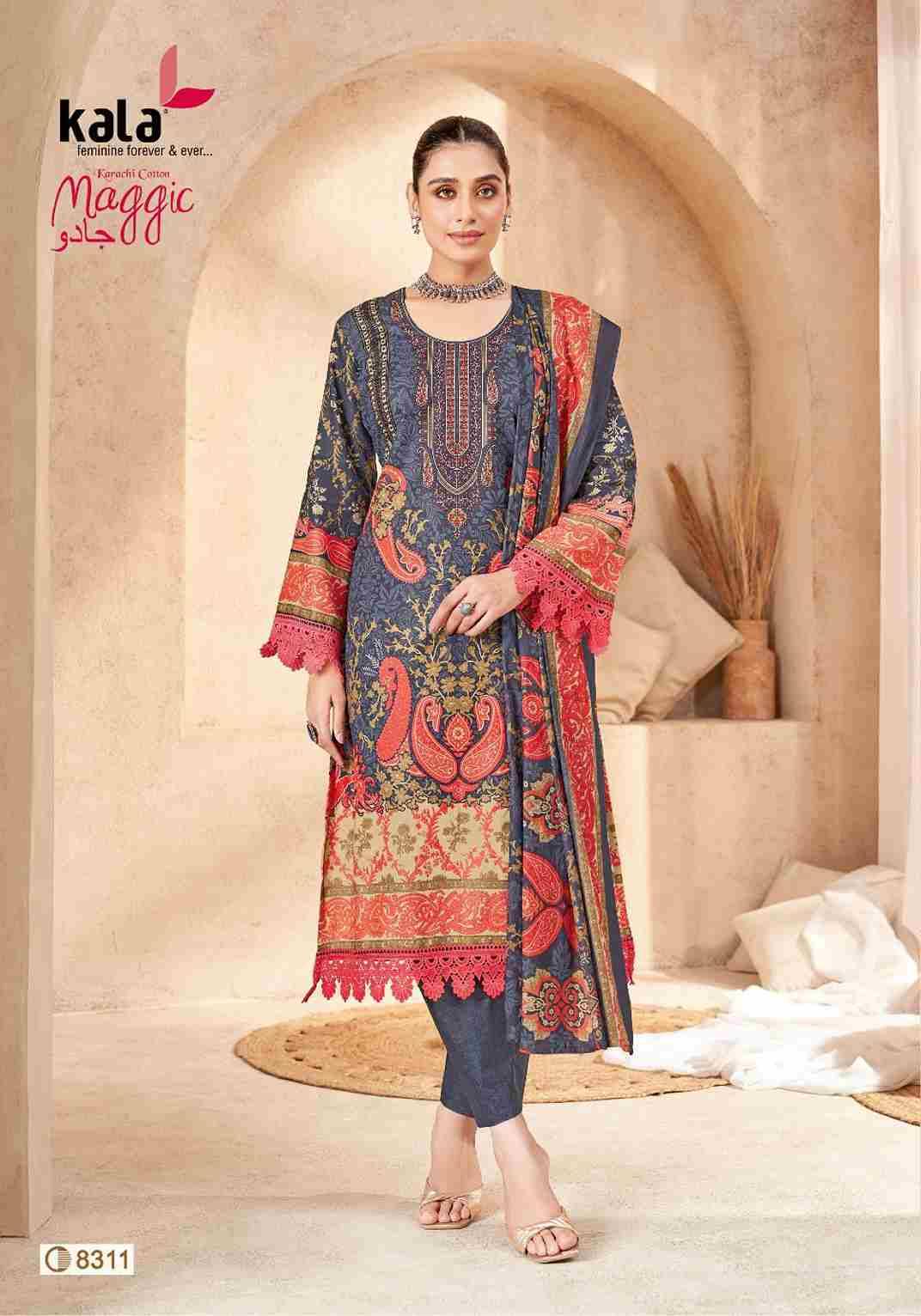Maggic Vol-23 By Kala 8301 To 8312 Series Beautiful Festive Suits Colorful Stylish Fancy Casual Wear & Ethnic Wear Pure Cotton Print Dresses At Wholesale Price