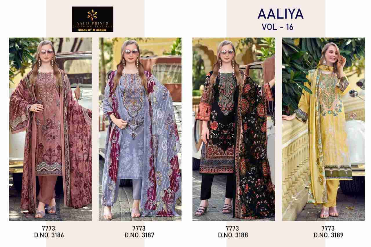 Aaliya Vol-16 By Aaliz Prints 3186 To 3189 Series Beautiful Festive Suits Stylish Fancy Colorful Casual Wear & Ethnic Wear Cotton Digital Print Dresses At Wholesale Price