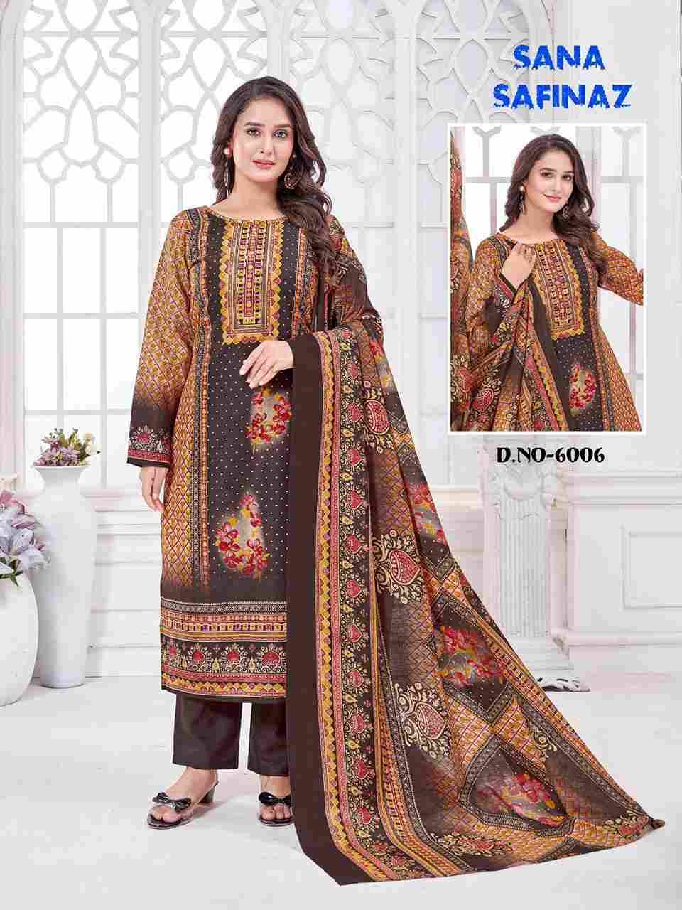 Sana Safinaz Vol-6 By Ganesha 6003 To 6010 Series Beautiful Festive Suits Stylish Fancy Colorful Party Wear & Occasional Wear Pure Cotton Dresses At Wholesale Price