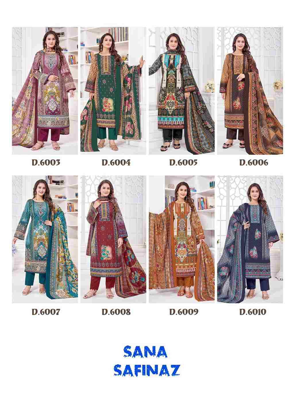 Sana Safinaz Vol-6 By Ganesha 6003 To 6010 Series Beautiful Festive Suits Stylish Fancy Colorful Party Wear & Occasional Wear Pure Cotton Dresses At Wholesale Price