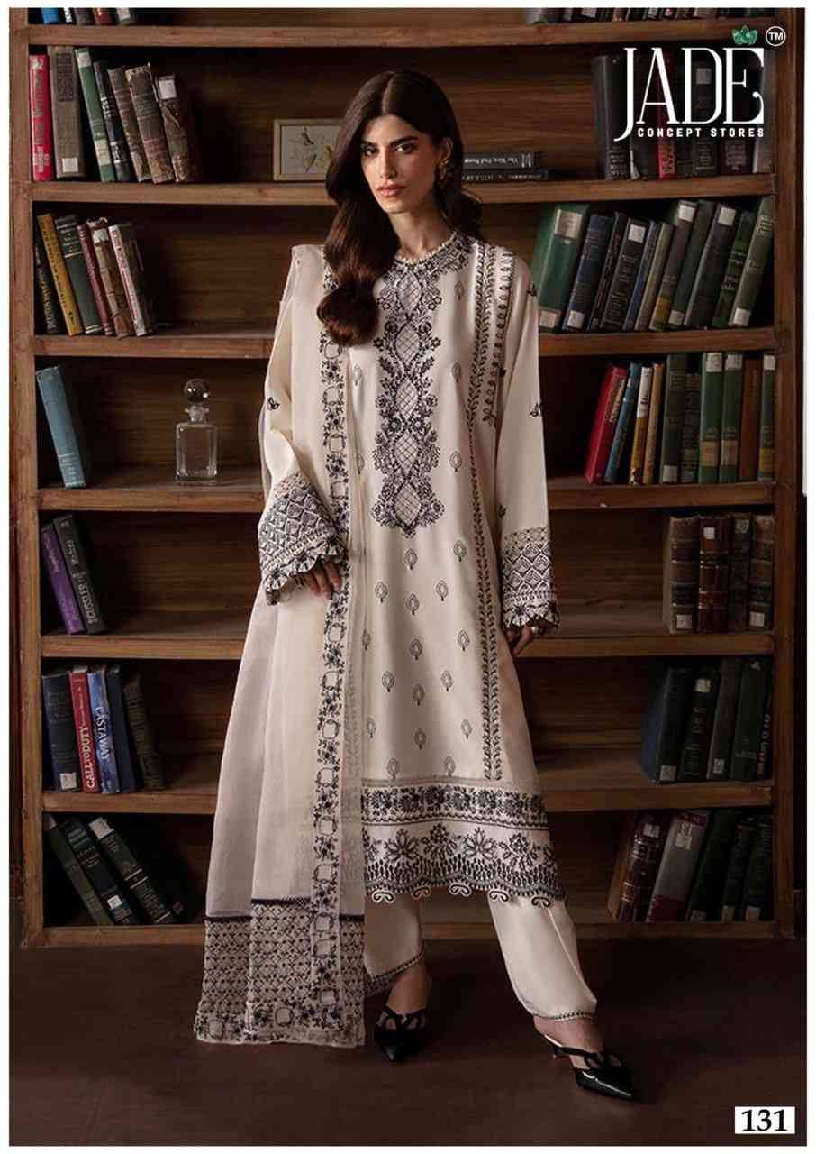 Chevron Vol-14 By Jade 131 To 136 Series Beautiful Festive Suits Colorful Stylish Fancy Casual Wear & Ethnic Wear Pure Lawn Cotton Embroidered Dresses At Wholesale Price