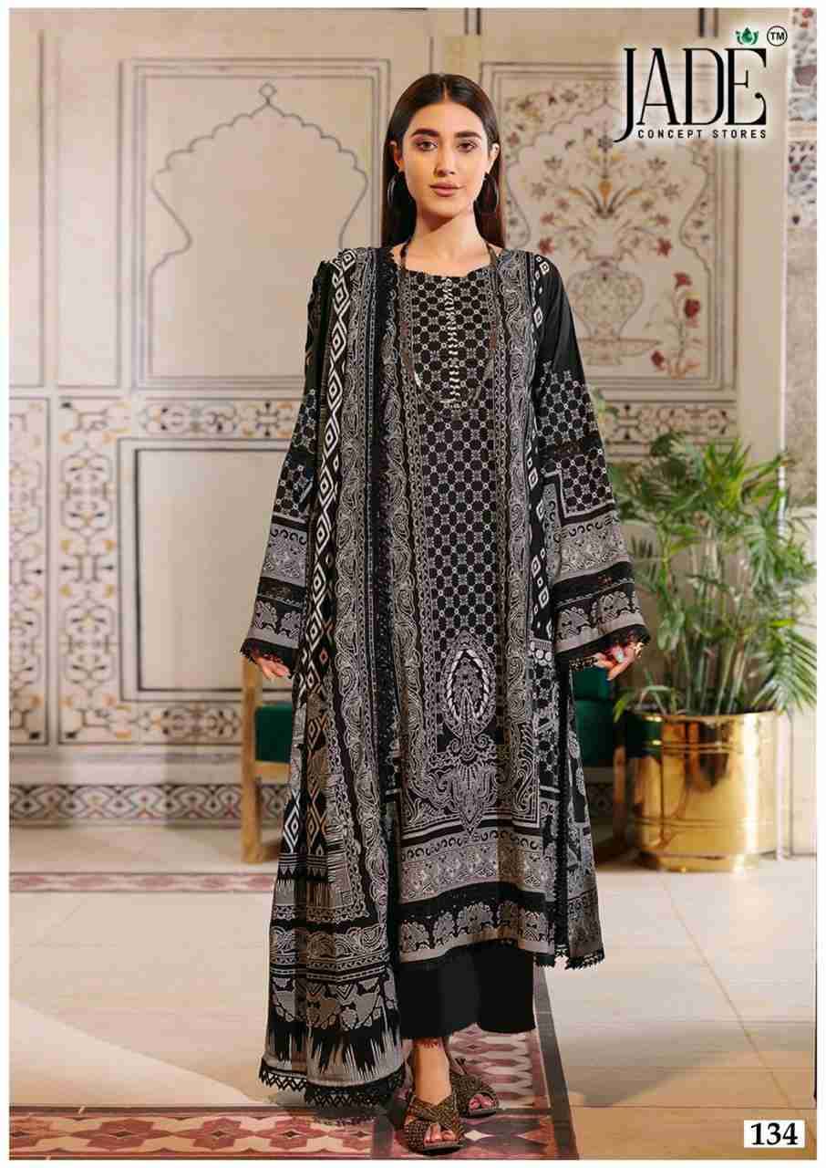 Chevron Vol-14 By Jade 131 To 136 Series Beautiful Festive Suits Colorful Stylish Fancy Casual Wear & Ethnic Wear Pure Lawn Cotton Embroidered Dresses At Wholesale Price