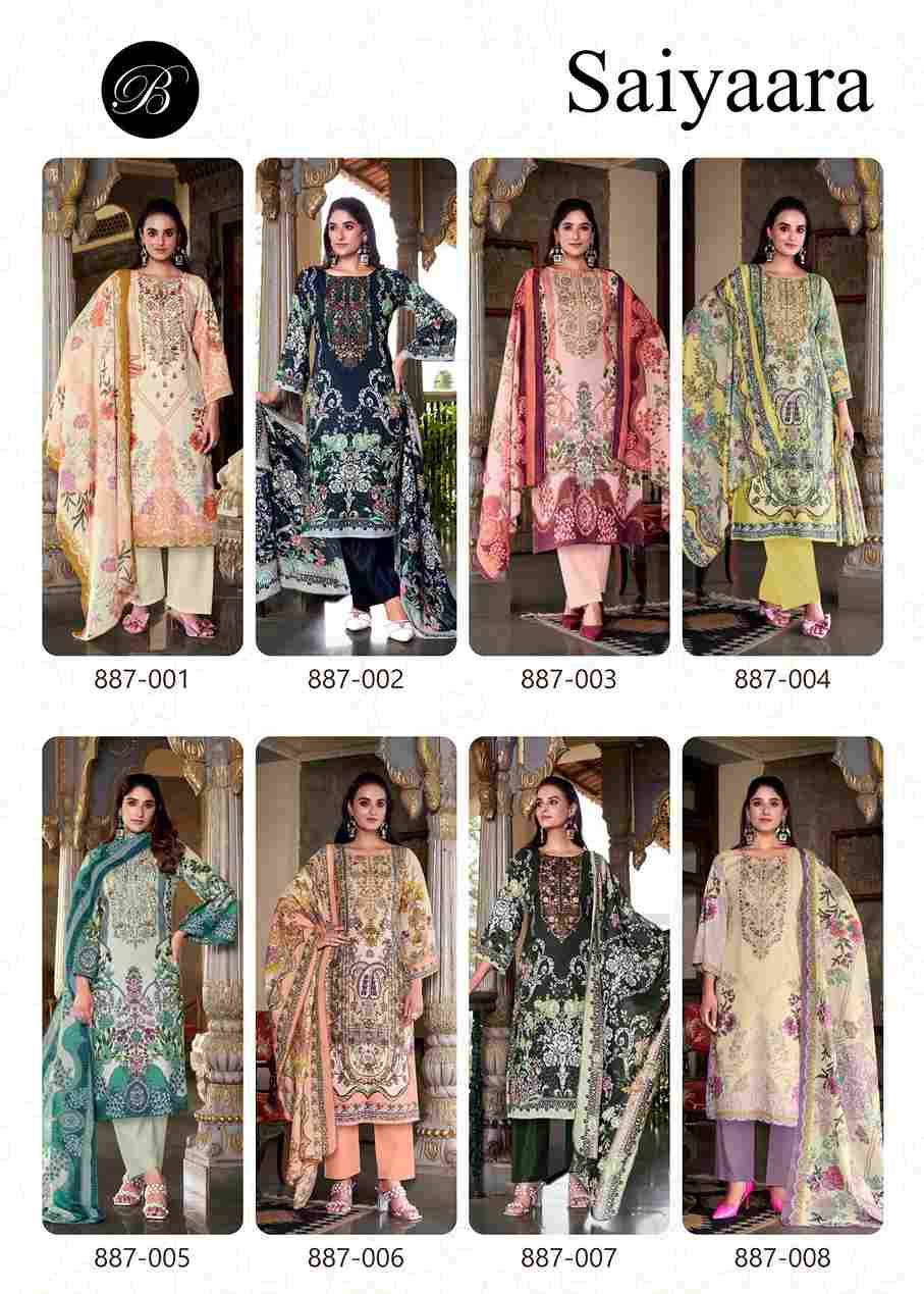 Saiyaara By Belliza 887-001 To 887-008 Series Beautiful Festive Suits Stylish Fancy Colorful Casual Wear & Ethnic Wear Pure Cotton Dresses At Wholesale Price