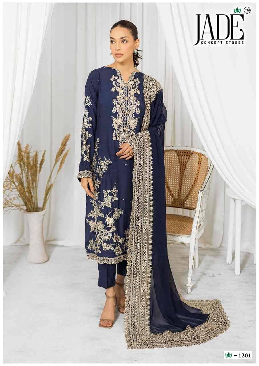 Crimson Exclusive Collection Vol-12 By Jade 1201 To 1206 Series Beautiful Suits Stylish Colorful Fancy Casual Wear & Ethnic Wear Pure Heavy Lawn Print Dresses At Wholesale Price