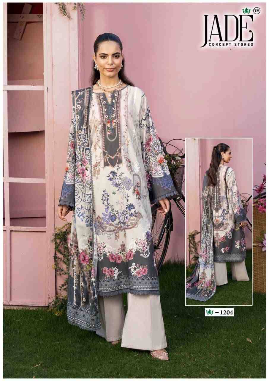 Crimson Exclusive Collection Vol-12 By Jade 1201 To 1206 Series Beautiful Suits Stylish Colorful Fancy Casual Wear & Ethnic Wear Pure Heavy Lawn Print Dresses At Wholesale Price