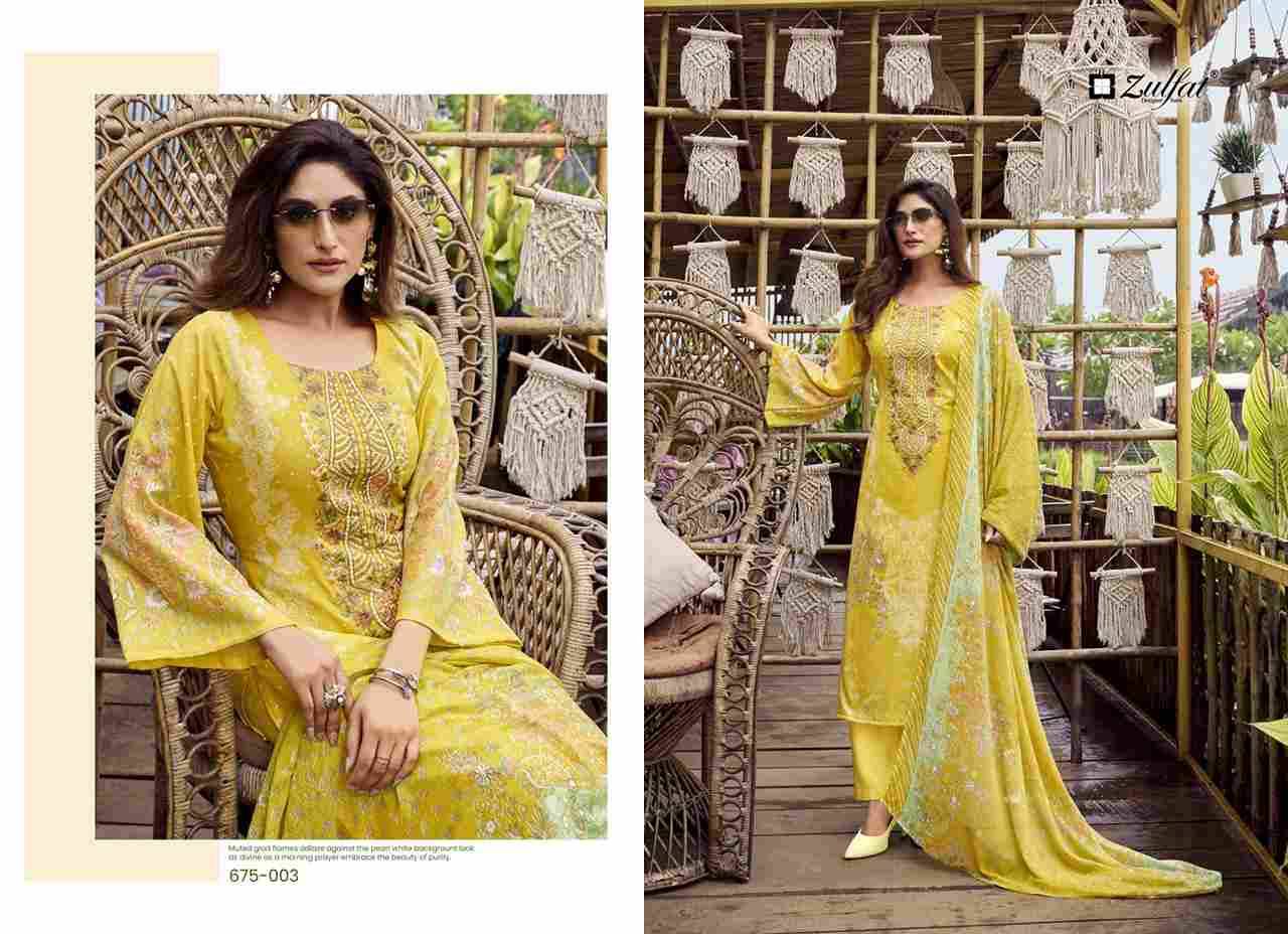Sana Safina By Zulfat 675-001 To 675-006 Series Beautiful Festive Suits Stylish Fancy Colorful Casual Wear & Ethnic Wear Pure Cotton Print Dresses At Wholesale Price