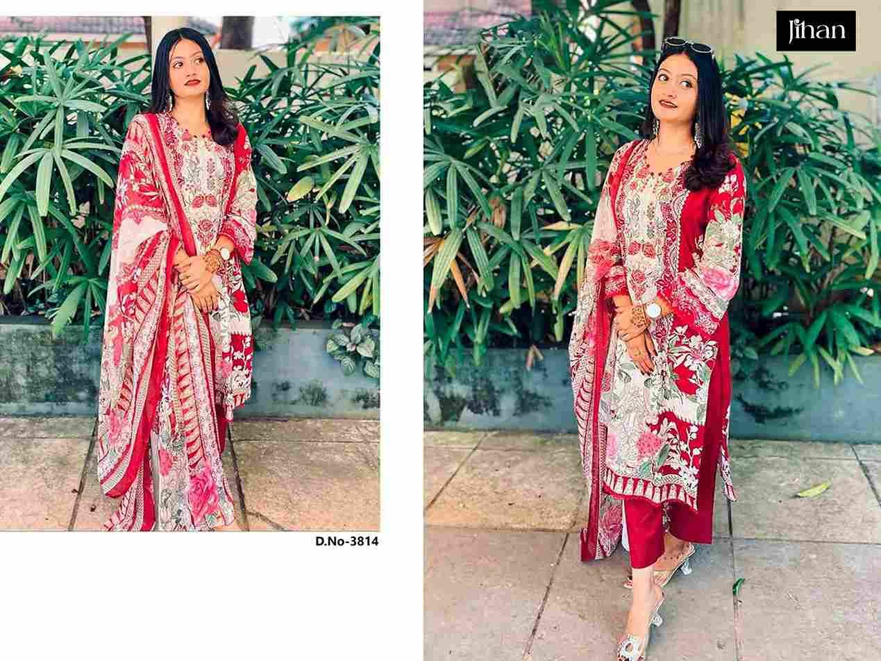 Jihan 3814 Colours By Jihan 3814 To 3814-B Series Beautiful Pakistani Suits Colorful Stylish Fancy Casual Wear & Ethnic Wear Pure Cotton Dresses At Wholesale Price