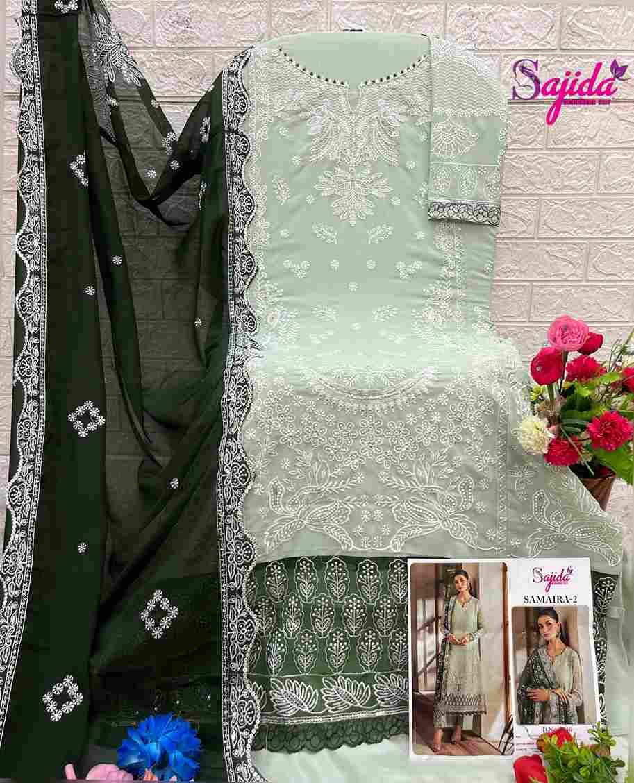 Sajida Hit Design 1036 By Sajida Designer Suit Beautiful Pakistani Suits Colorful Stylish Fancy Casual Wear & Ethnic Wear Heavy Faux Georgette Embroidered Dresses At Wholesale Price