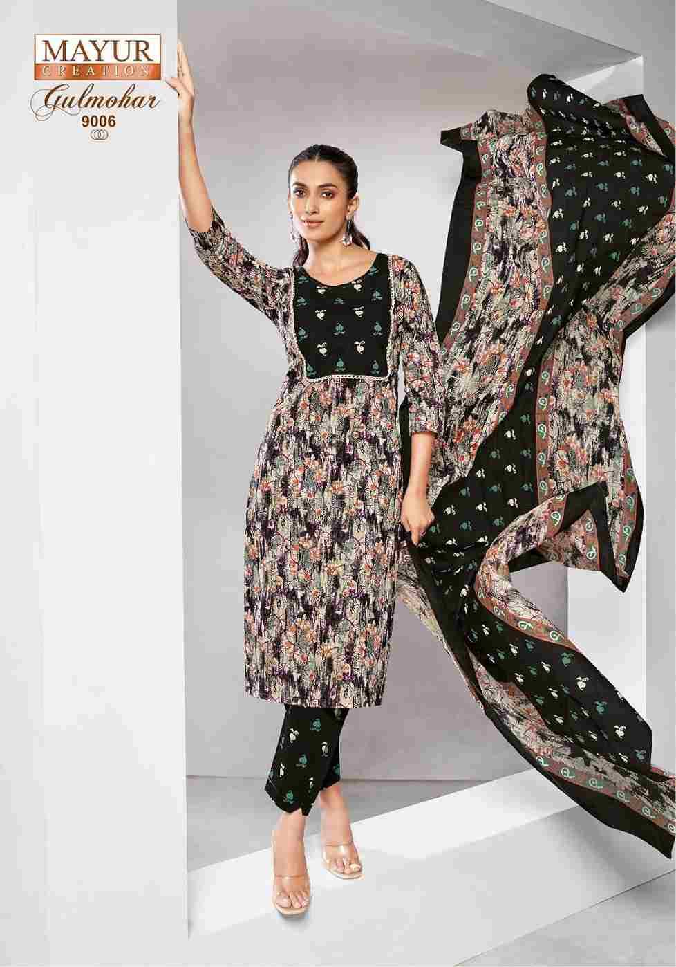 Gulmohar Vol-9 By Mayur Creation 9001 To 9010 Series Beautiful Festive Suits Colorful Stylish Fancy Casual Wear & Ethnic Wear Pure Cotton Print Dresses At Wholesale Price