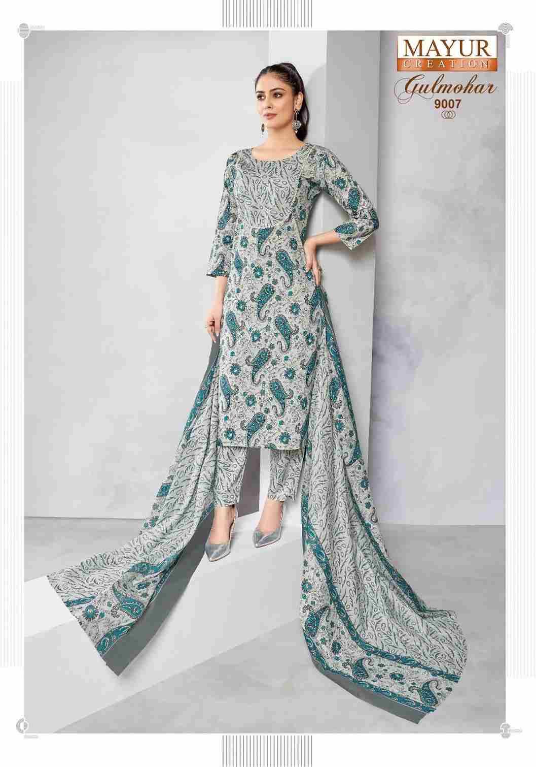 Gulmohar Vol-9 By Mayur Creation 9001 To 9010 Series Beautiful Festive Suits Colorful Stylish Fancy Casual Wear & Ethnic Wear Pure Cotton Print Dresses At Wholesale Price