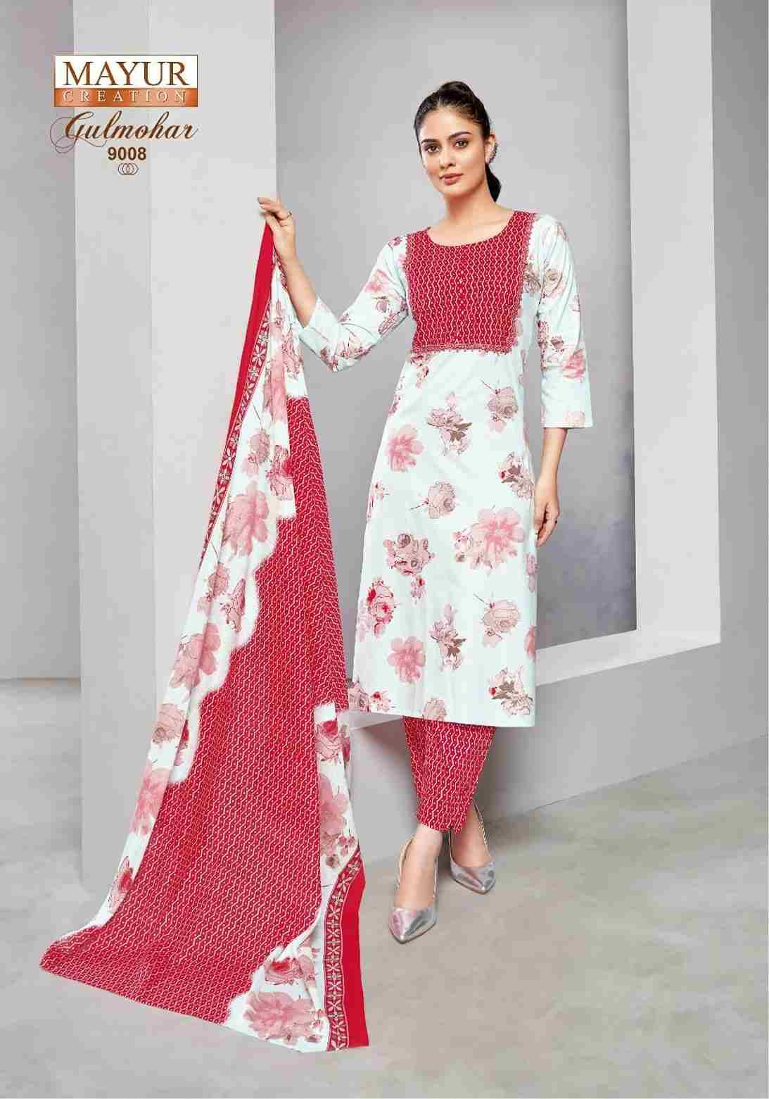 Gulmohar Vol-9 By Mayur Creation 9001 To 9010 Series Beautiful Festive Suits Colorful Stylish Fancy Casual Wear & Ethnic Wear Pure Cotton Print Dresses At Wholesale Price