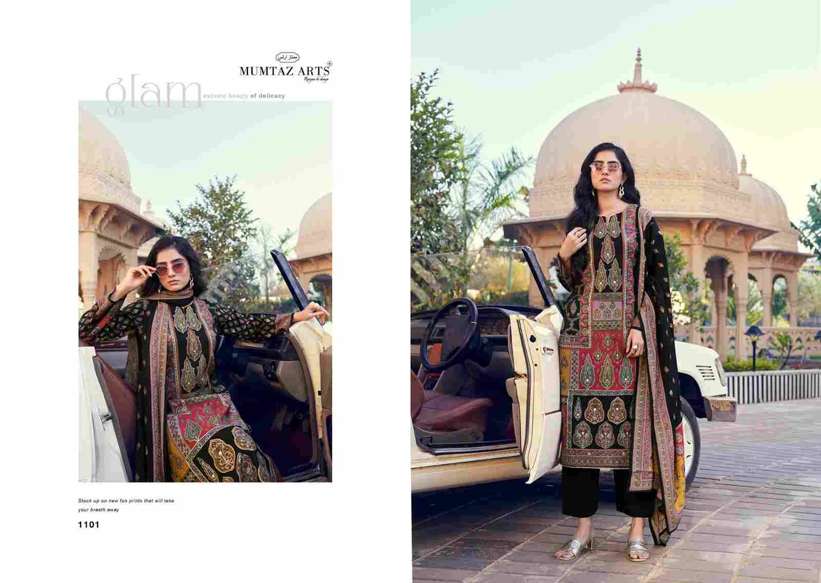 Nazriya By Mumtaz Arts 1101 To 1104 Series Beautiful Festive Suits Colorful Stylish Fancy Casual Wear & Ethnic Wear Pure Modal Silk Print Dresses At Wholesale Price
