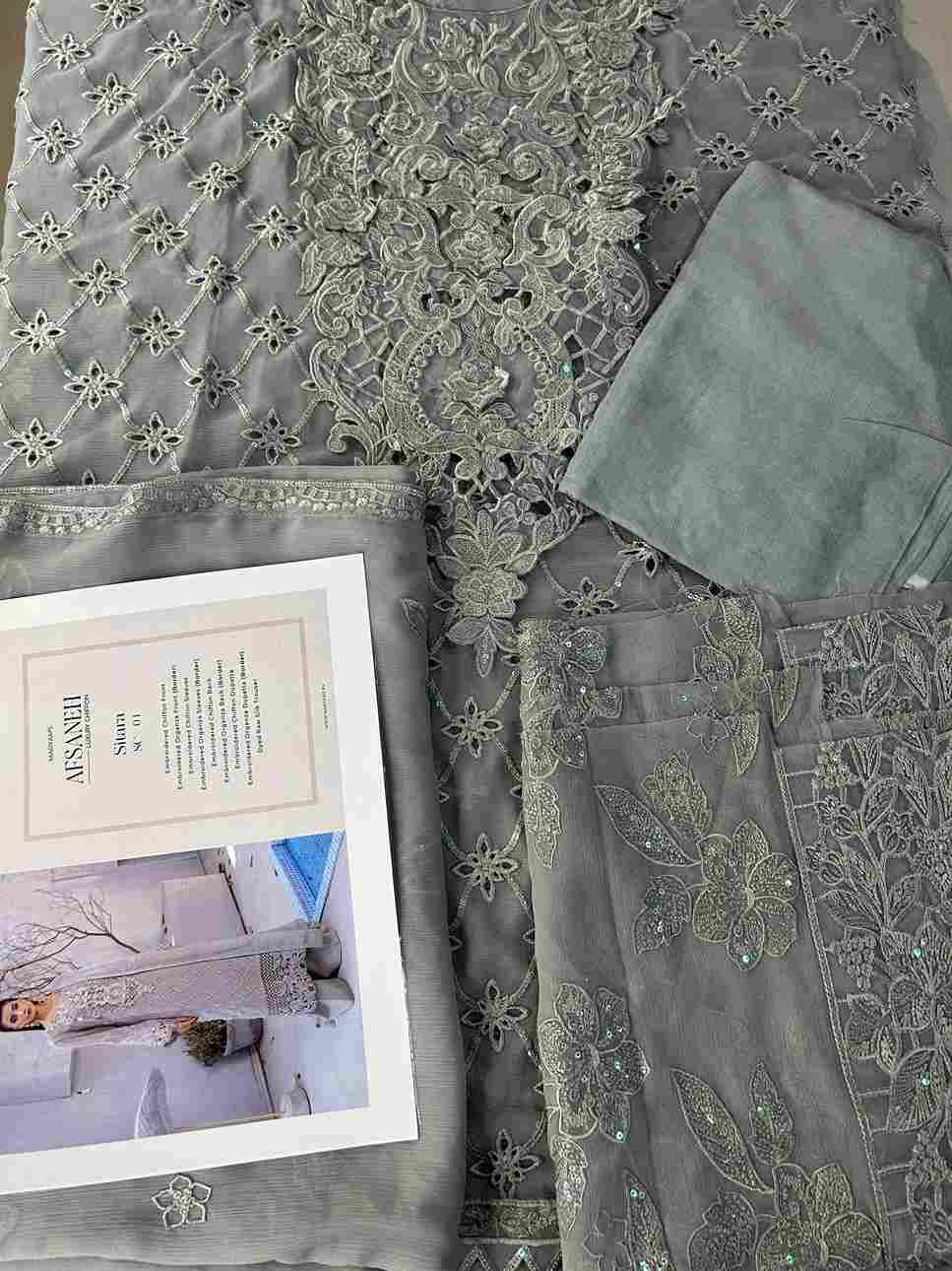 Original Pakistani Afsaneh By Fashid Wholesale 101 To 108 Series Beautiful Pakistani Suits Colorful Stylish Fancy Casual Wear & Ethnic Wear Chiffon Dresses At Wholesale Price