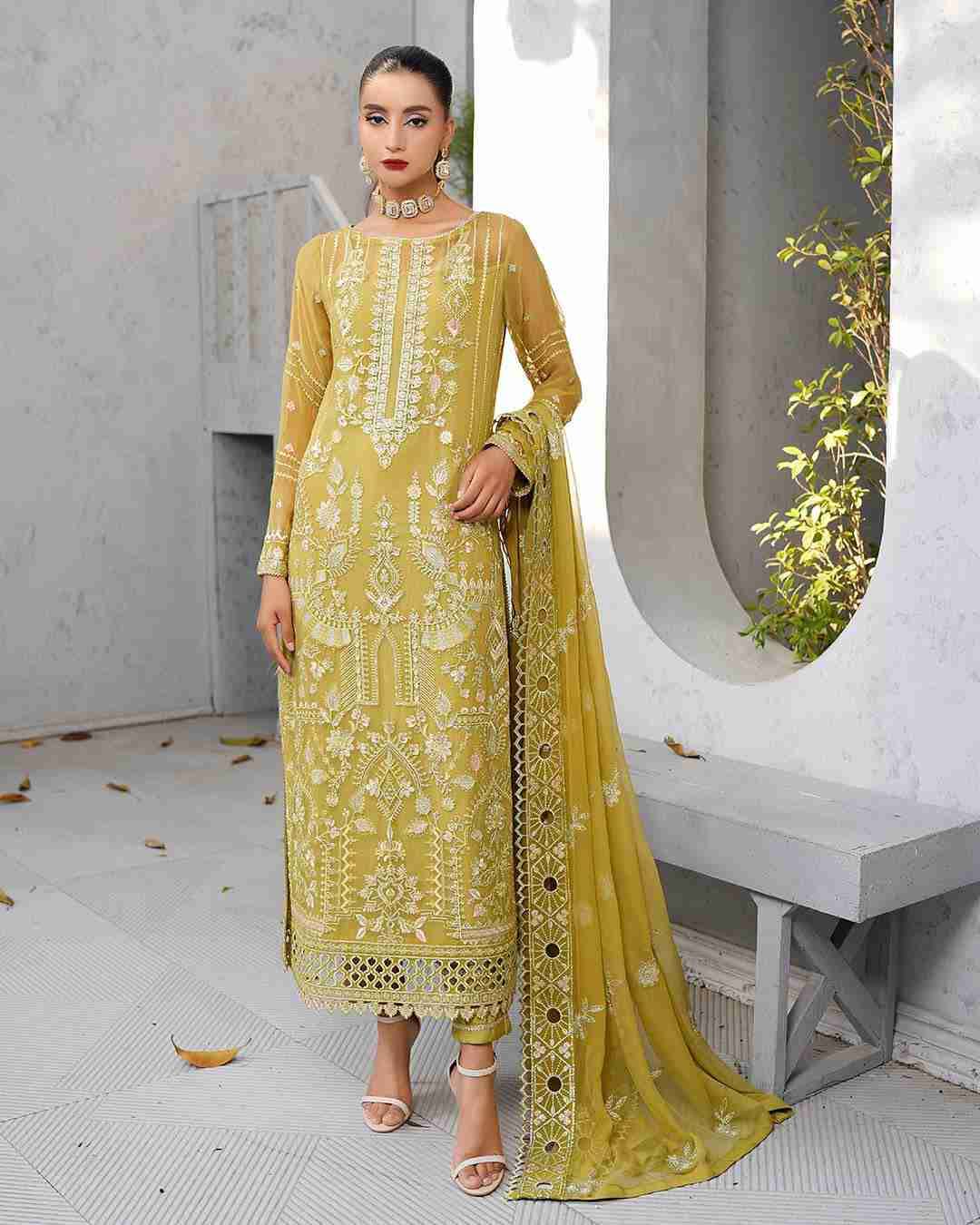 Original Pakistani Afsaneh By Fashid Wholesale 101 To 108 Series Beautiful Pakistani Suits Colorful Stylish Fancy Casual Wear & Ethnic Wear Chiffon Dresses At Wholesale Price