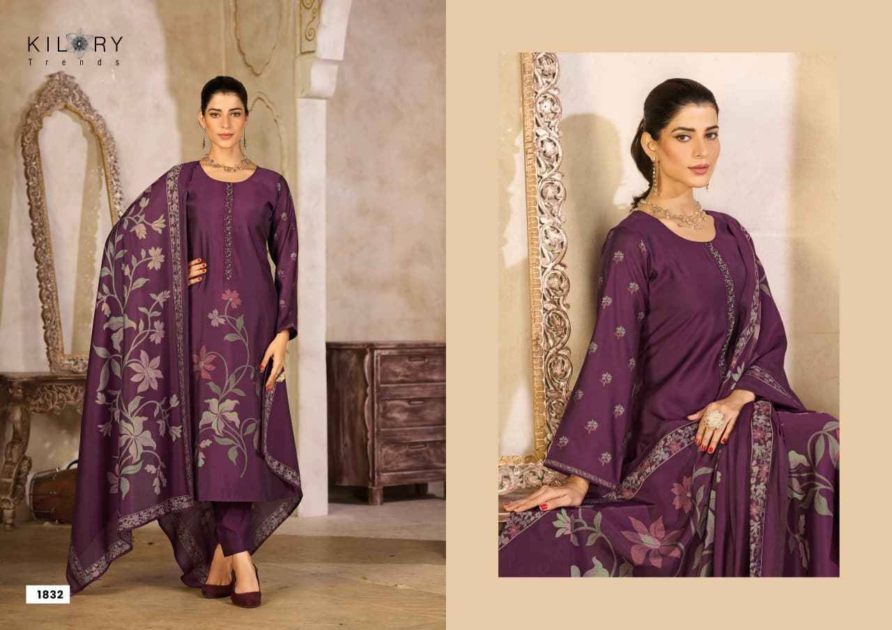 Zarina Plus By Kilory 1831 To 1836 Series Designer Festive Suits Beautiful Fancy Colorful Stylish Party Wear & Occasional Wear Pure Muslin Silk Dresses At Wholesale Price