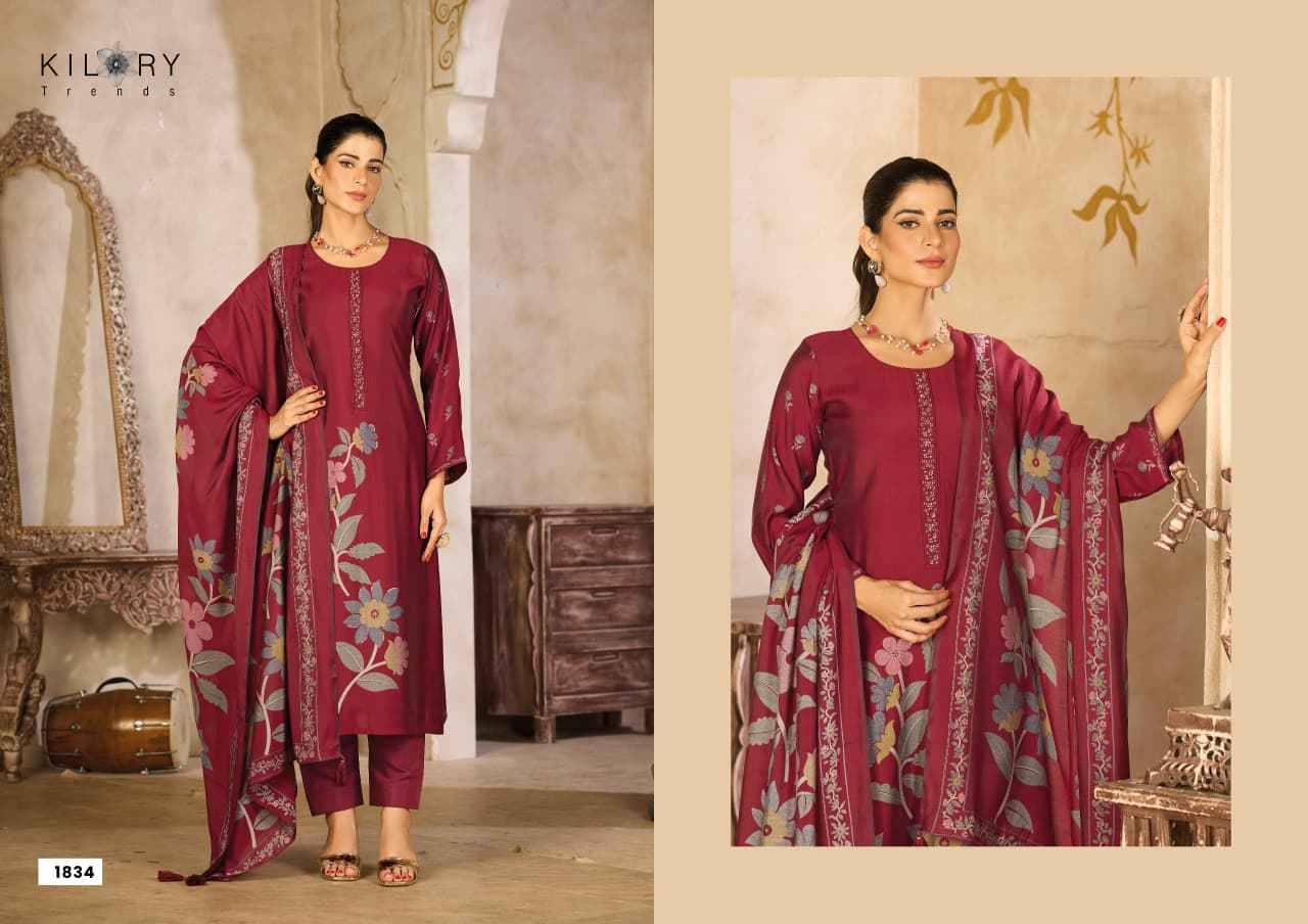 Zarina Plus By Kilory 1831 To 1836 Series Designer Festive Suits Beautiful Fancy Colorful Stylish Party Wear & Occasional Wear Pure Muslin Silk Dresses At Wholesale Price