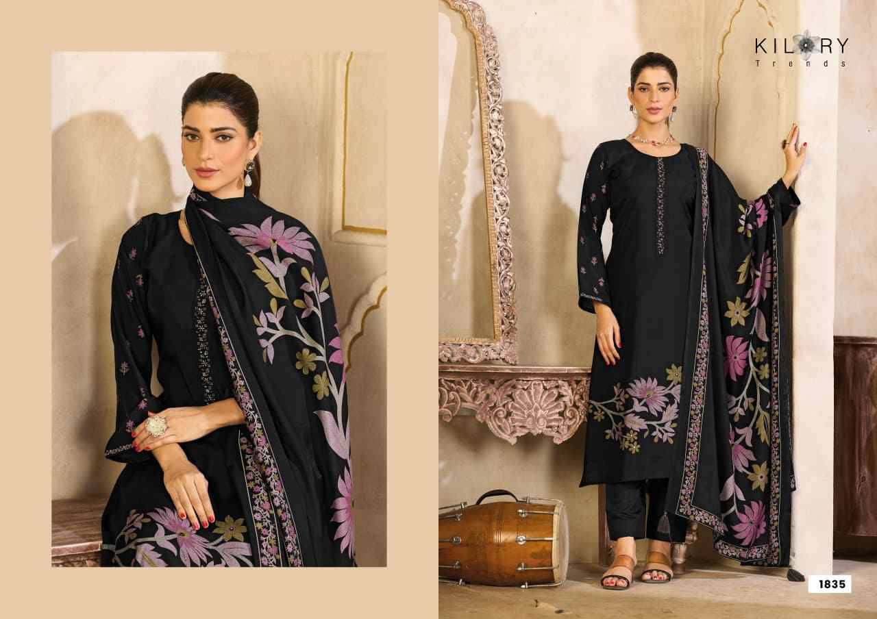 Zarina Plus By Kilory 1831 To 1836 Series Designer Festive Suits Beautiful Fancy Colorful Stylish Party Wear & Occasional Wear Pure Muslin Silk Dresses At Wholesale Price