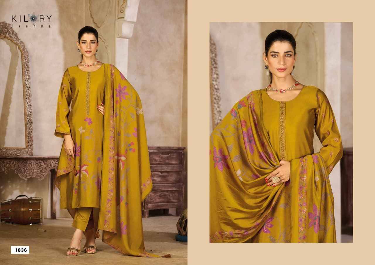 Zarina Plus By Kilory 1831 To 1836 Series Designer Festive Suits Beautiful Fancy Colorful Stylish Party Wear & Occasional Wear Pure Muslin Silk Dresses At Wholesale Price