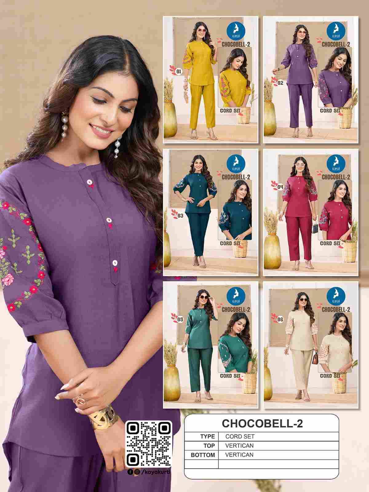 Chocobell Vol-2 By Kaya 01 To 06 Series Designer Stylish Fancy Colorful Beautiful Casual Wear & Ethnic Wear Vertican Co-Ord At Wholesale Price