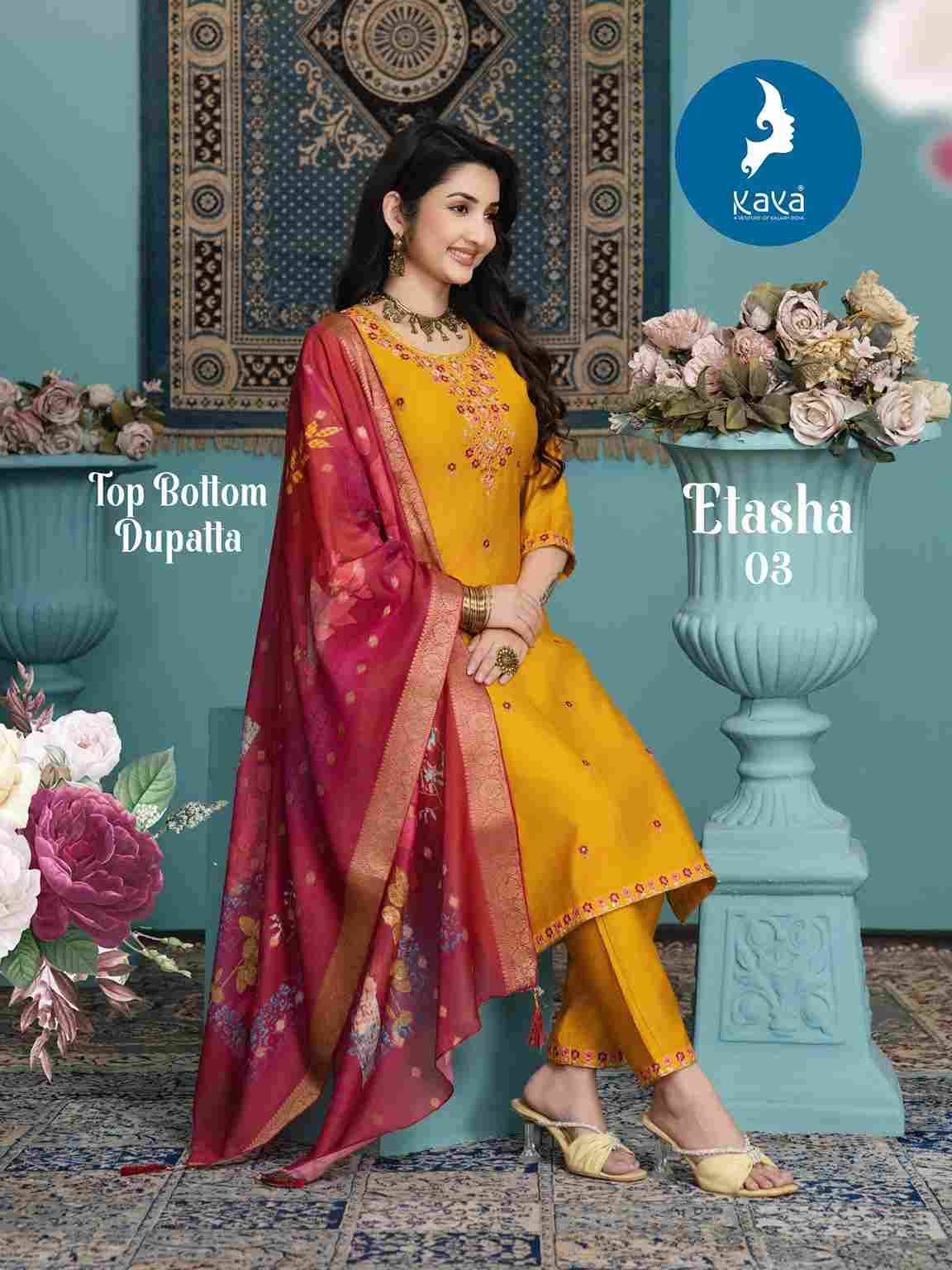 Etasha By Kaya 01 To 06 Series Beautiful Stylish Festive Suits Fancy Colorful Casual Wear & Ethnic Wear & Ready To Wear Vertican Print Dresses At Wholesale Price