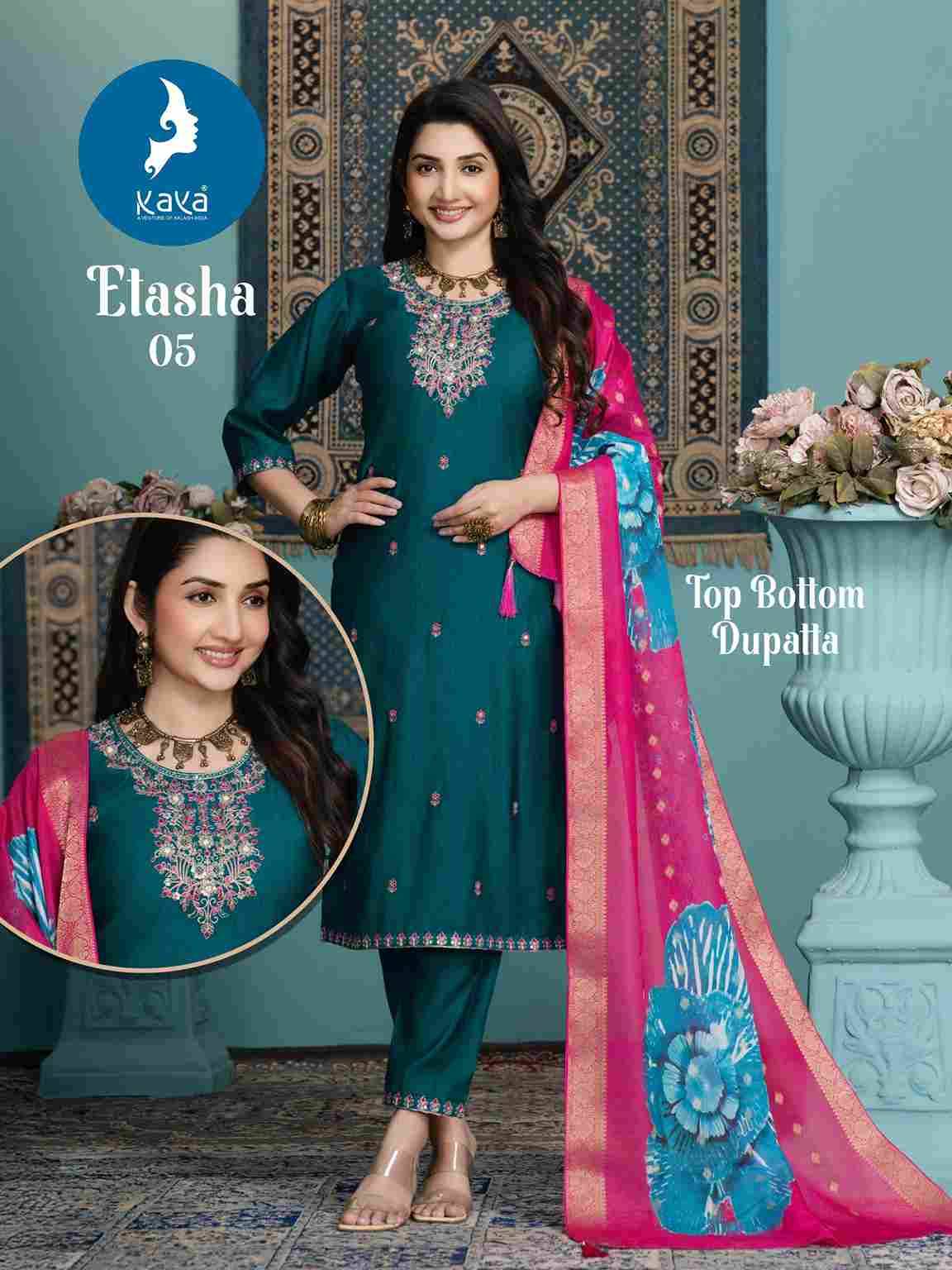 Etasha By Kaya 01 To 06 Series Beautiful Stylish Festive Suits Fancy Colorful Casual Wear & Ethnic Wear & Ready To Wear Vertican Print Dresses At Wholesale Price
