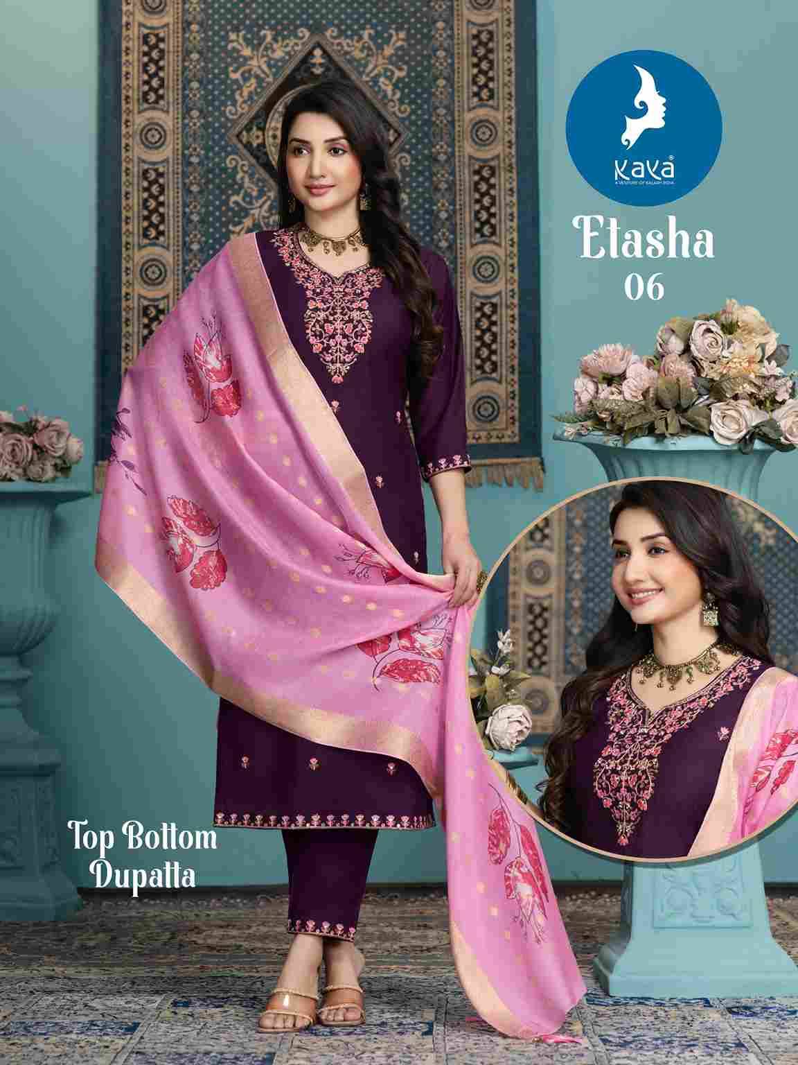 Etasha By Kaya 01 To 06 Series Beautiful Stylish Festive Suits Fancy Colorful Casual Wear & Ethnic Wear & Ready To Wear Vertican Print Dresses At Wholesale Price