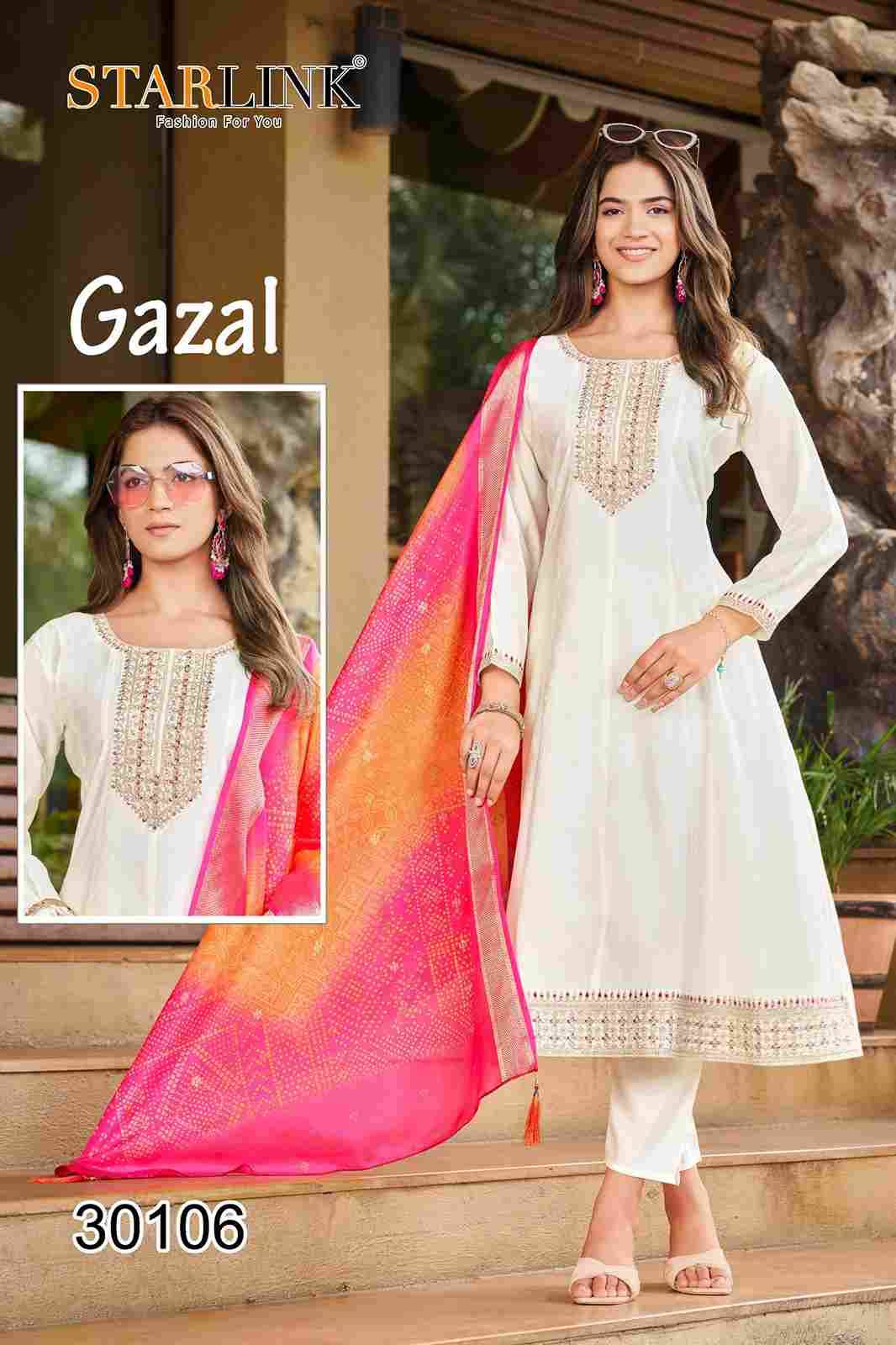 Gazal By Starlink Combo Set 30101 To 30108 Series Beautiful Stylish Festive Suits Fancy Colorful Casual Wear & Ethnic Wear & Ready To Wear Roman Silk Print Dresses At Wholesale Price