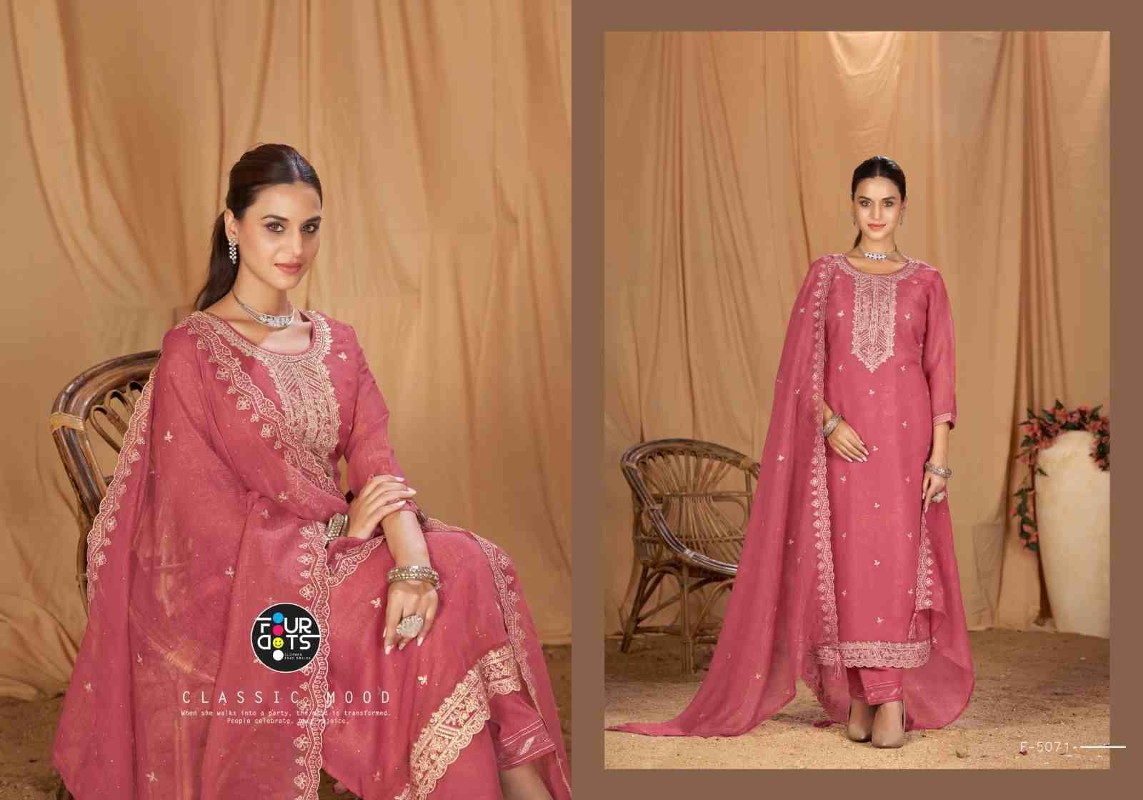 Enoch By Four Dots 5071 To 5074 Series Designer Stylish Fancy Colorful Beautiful Party Wear & Ethnic Wear Collection Silk Dresses At Wholesale Price