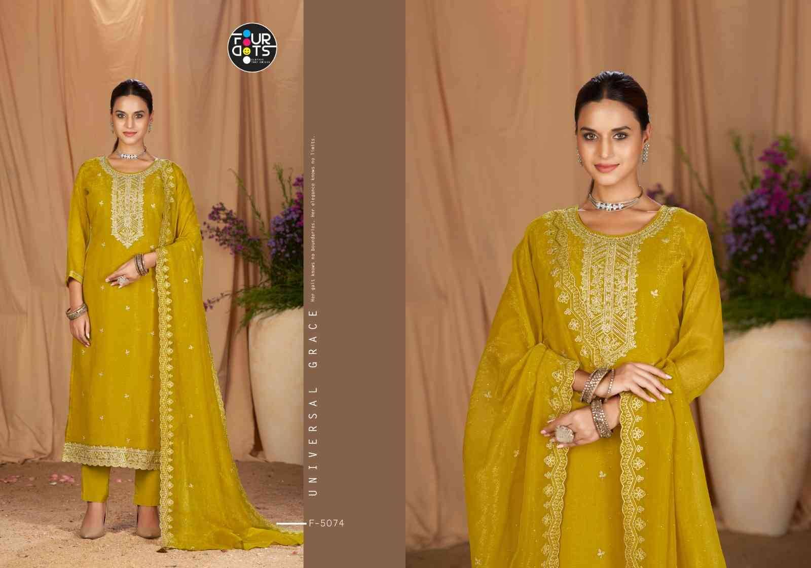 Enoch By Four Dots 5071 To 5074 Series Designer Stylish Fancy Colorful Beautiful Party Wear & Ethnic Wear Collection Silk Dresses At Wholesale Price
