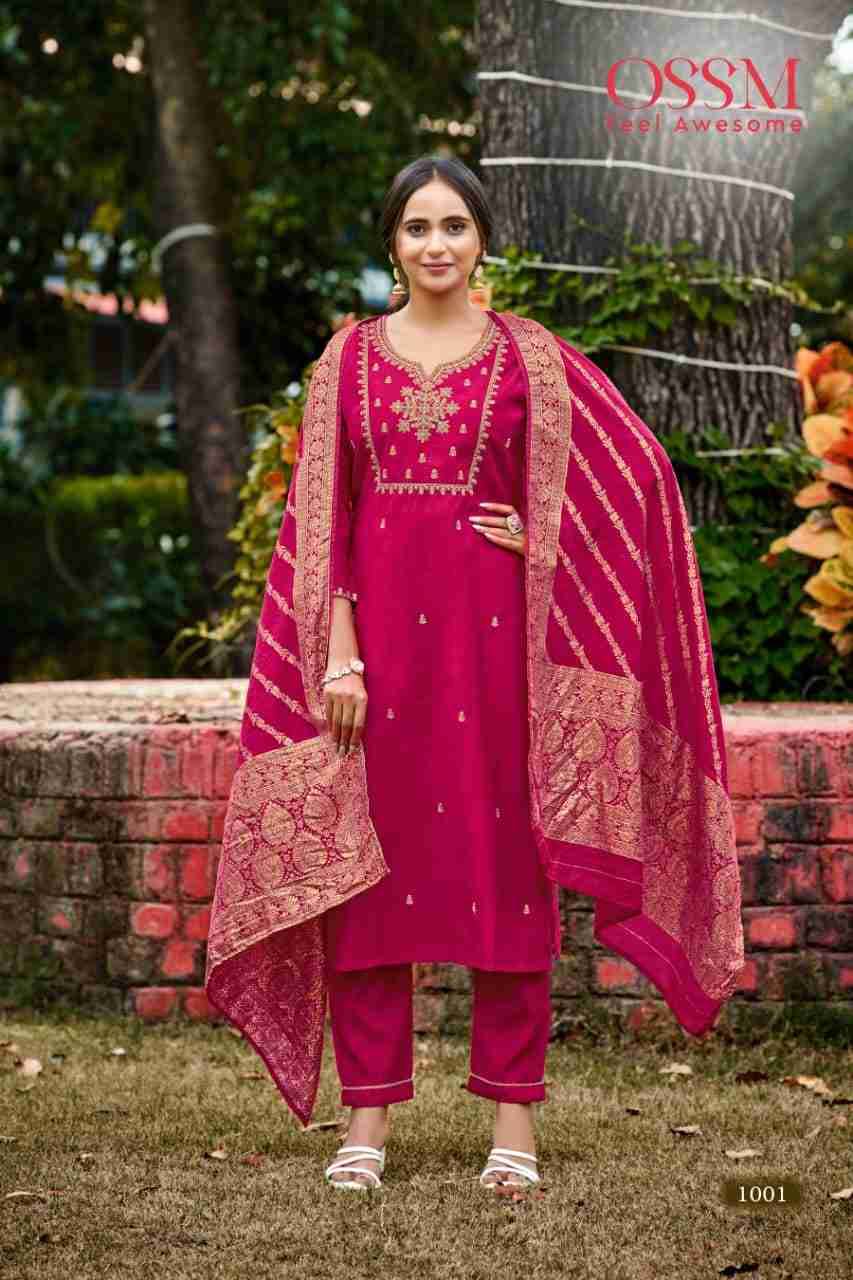 Monalisa Vol-6 By Ossm 1001 To 1004 Series Beautiful Festive Suits Colorful Stylish Fancy Casual Wear & Ethnic Wear Pure Viscose Silk Print Dresses At Wholesale Price