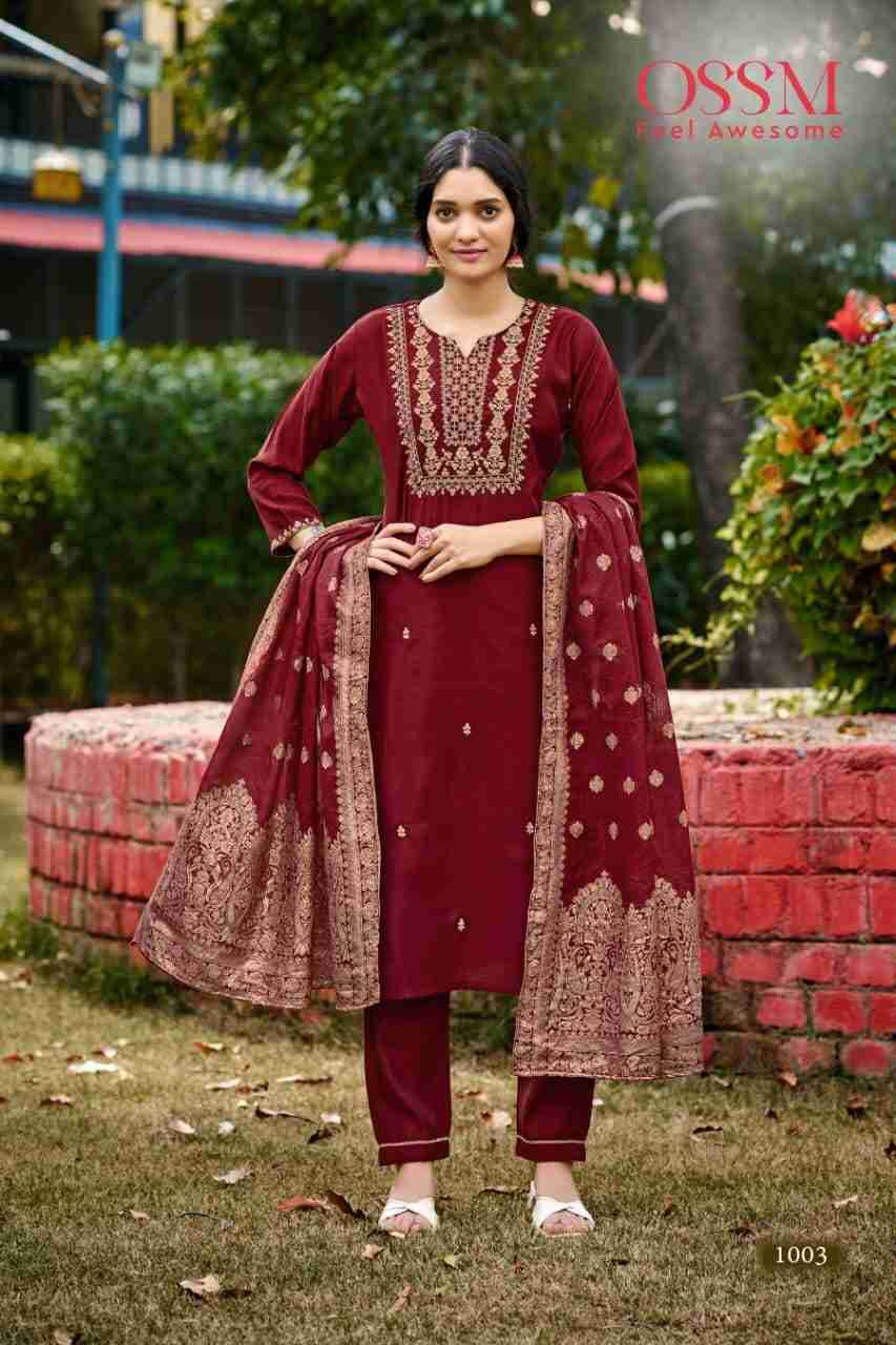 Monalisa Vol-6 By Ossm 1001 To 1004 Series Beautiful Festive Suits Colorful Stylish Fancy Casual Wear & Ethnic Wear Pure Viscose Silk Print Dresses At Wholesale Price