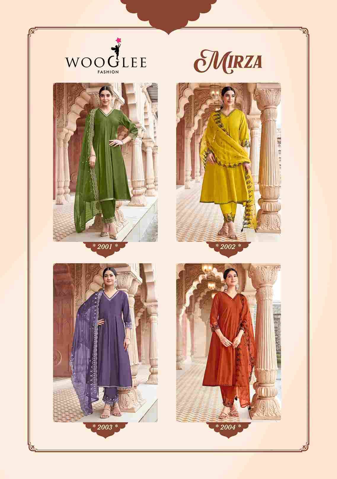 Mirza By Wooglee 2001 To 2004 Series Designer Festive Suits Beautiful Fancy Stylish Colorful Party Wear & Occasional Wear Viscose Dresses At Wholesale Price