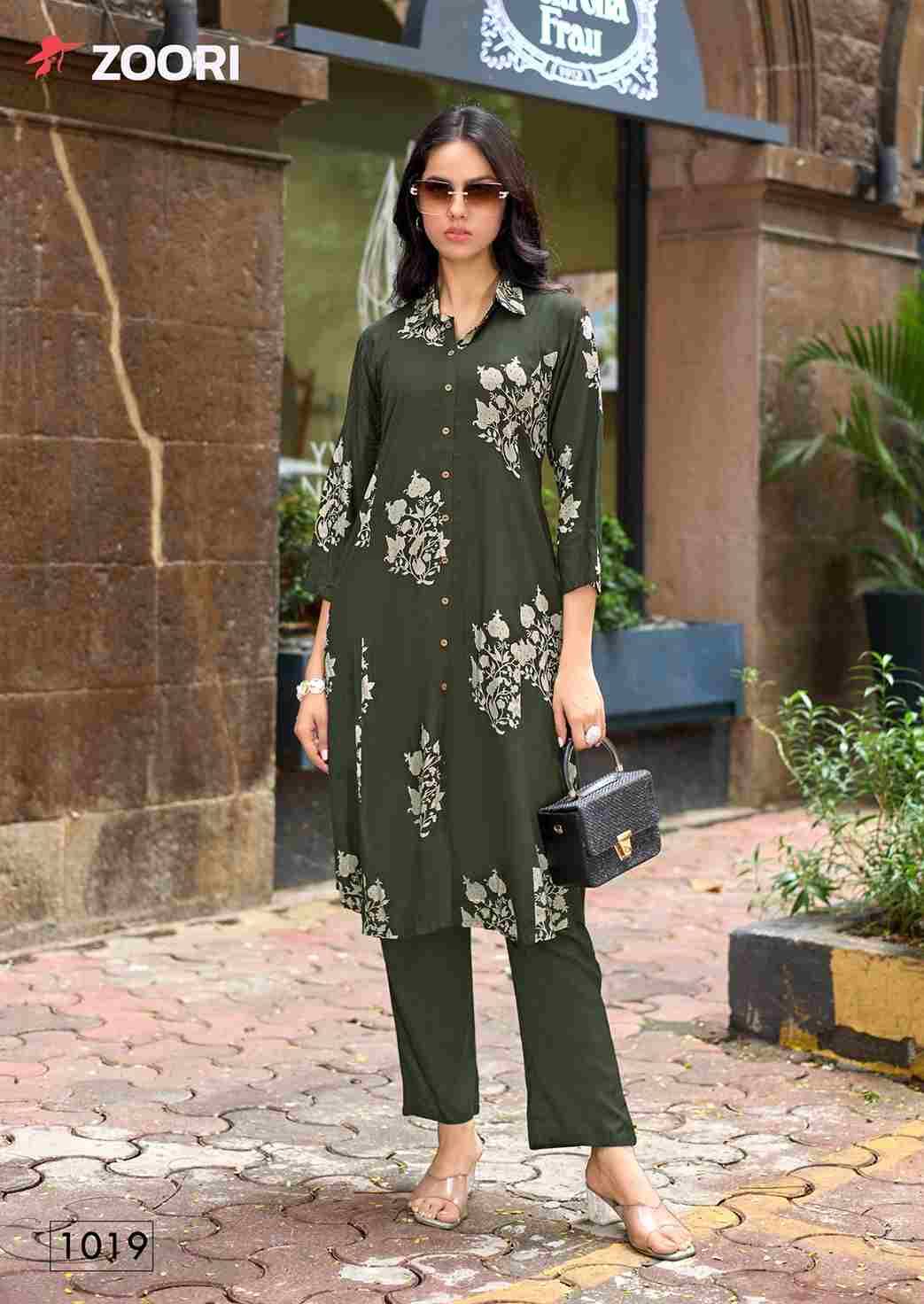 Alexa Vol-4 By Zoori 1017 To 1022 Series Designer Collection Beautiful Stylish Fancy Colorful Party Wear & Occasional Wear Rayon Print Kurtis With Bottom At Wholesale Price