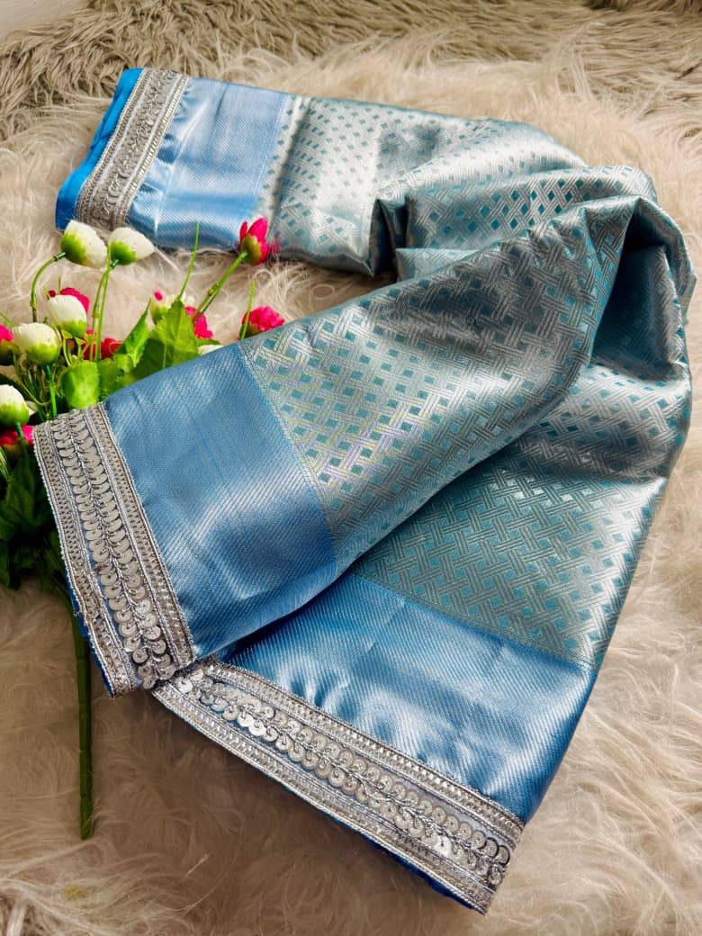 Vv-Elegant By Fashid Wholesale Indian Traditional Wear Collection Beautiful Stylish Fancy Colorful Party Wear & Occasional Wear Soft Tissue Silk Sarees At Wholesale Price