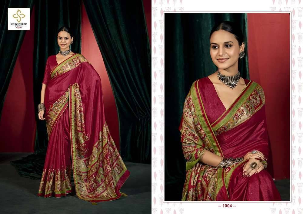 Felina By Shubh Saree 1001 To 1006 Series Indian Traditional Wear Collection Beautiful Stylish Fancy Colorful Party Wear & Occasional Wear Chiffon Sarees At Wholesale Price