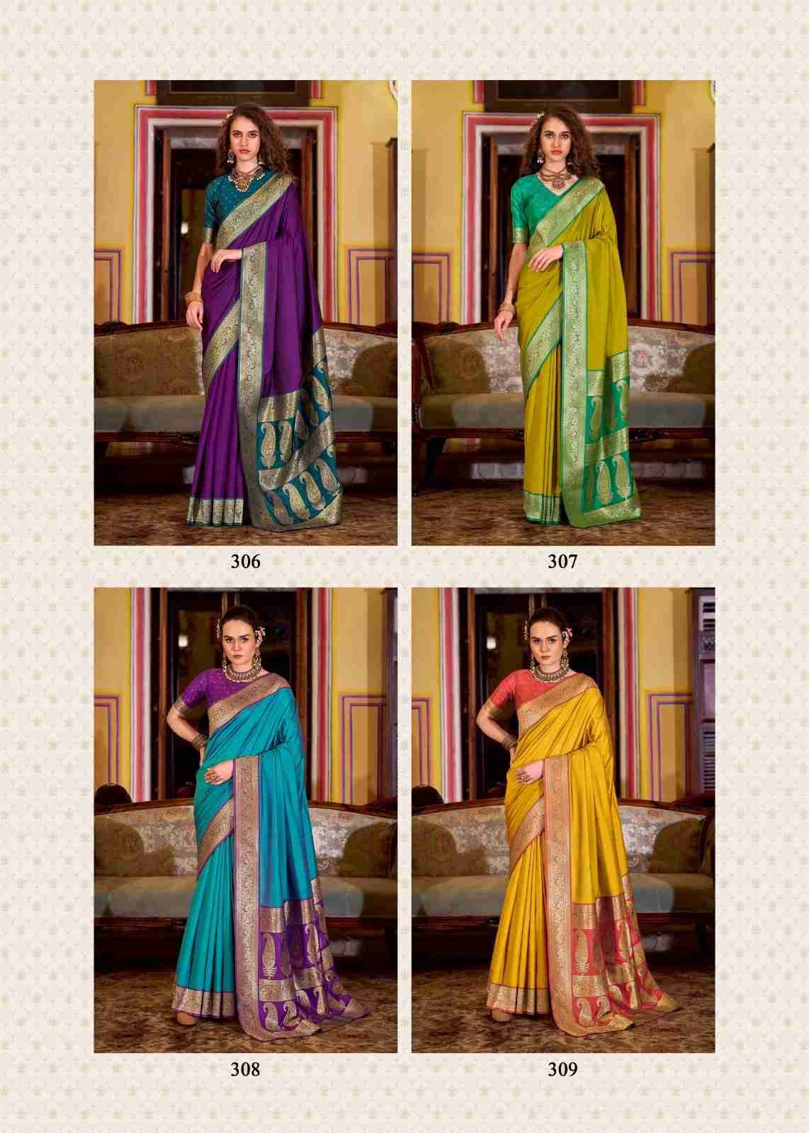 Legender By Rajpath 306 To 313 Series Indian Traditional Wear Collection Beautiful Stylish Fancy Colorful Party Wear & Occasional Wear Soft Silk Sarees At Wholesale Price