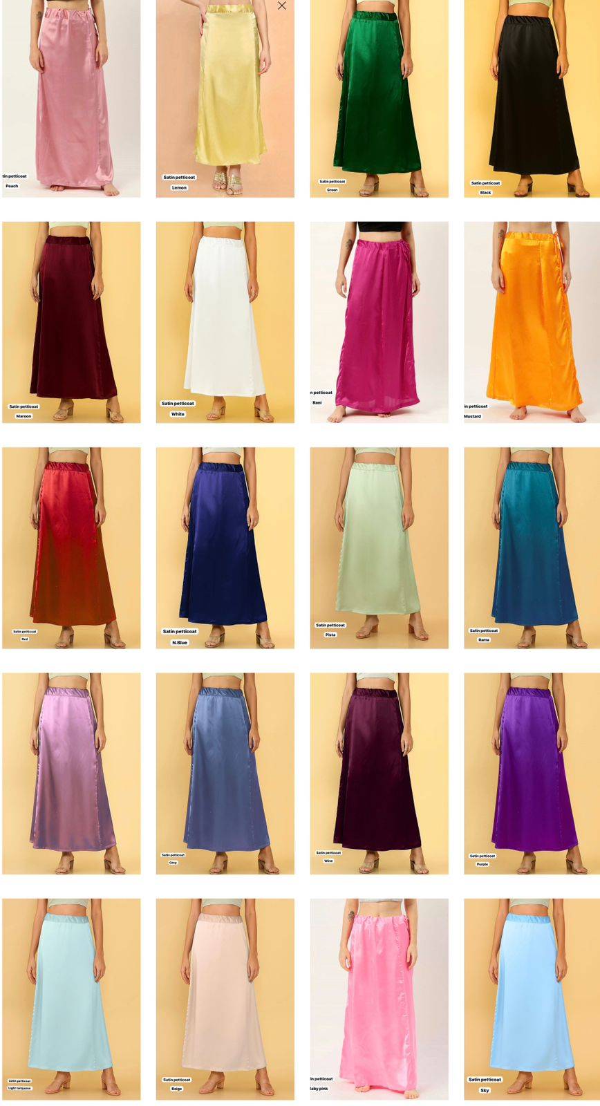 Petticoat By Kaamiri 01 To 20 Series Designer Petticoat Beautiful Collection Occasional Wear & Party Wear Ultra Satin Petticoat At Wholesale Price
