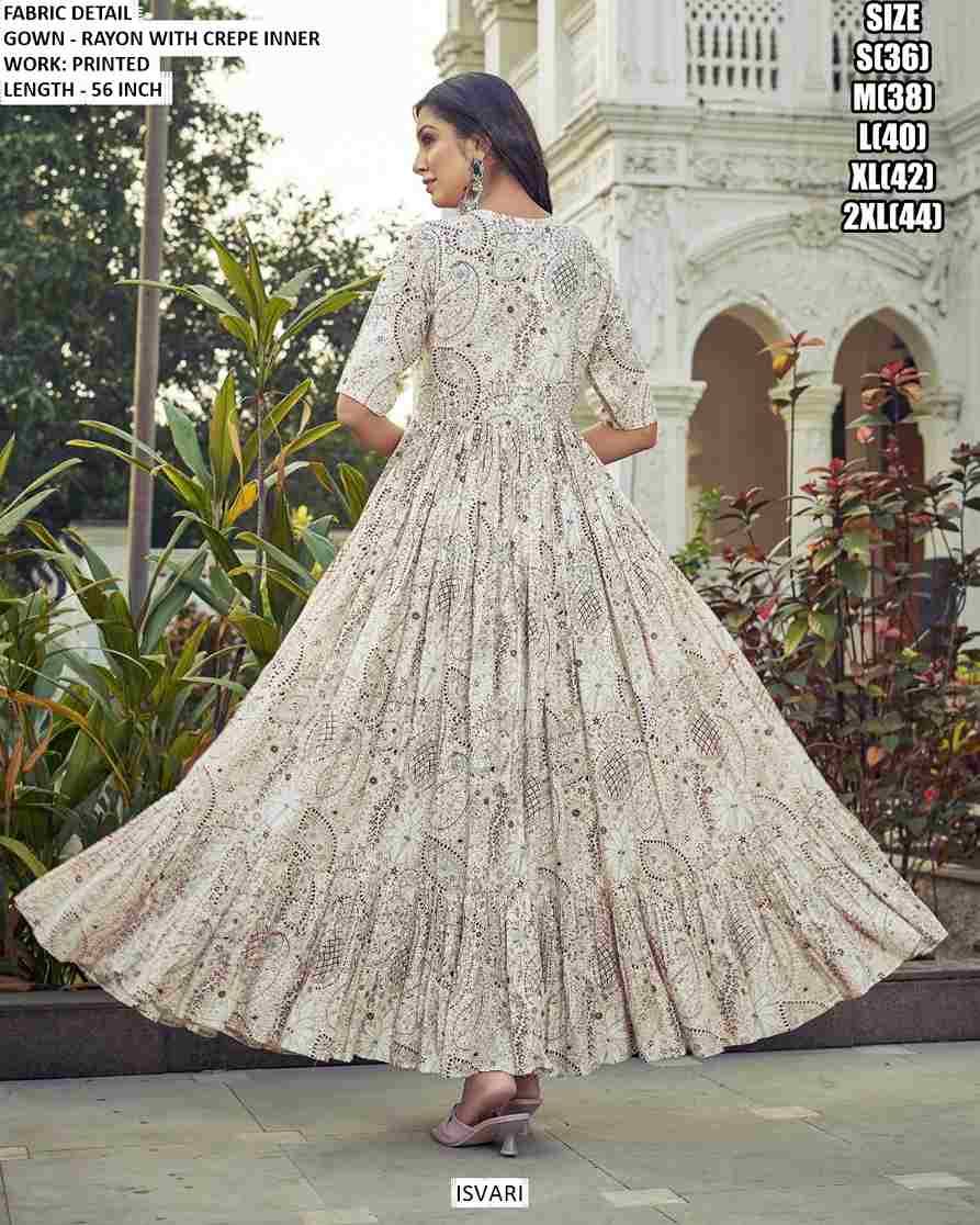 Isvari By Fashid Wholesale 01 To 04 Series Designer Stylish Fancy Colorful Beautiful Party Wear & Ethnic Wear Collection Rayon Gowns At Wholesale Price