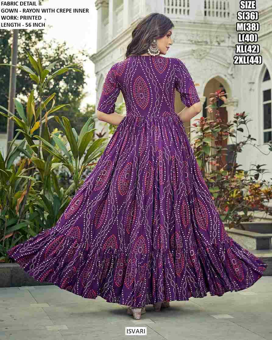 Isvari By Fashid Wholesale 01 To 04 Series Designer Stylish Fancy Colorful Beautiful Party Wear & Ethnic Wear Collection Rayon Gowns At Wholesale Price