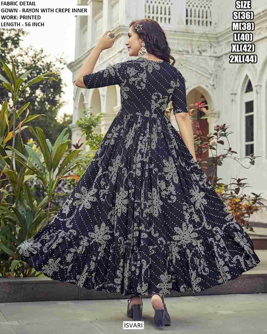 Isvari By Fashid Wholesale 01 To 04 Series Designer Stylish Fancy Colorful Beautiful Party Wear & Ethnic Wear Collection Rayon Gowns At Wholesale Price