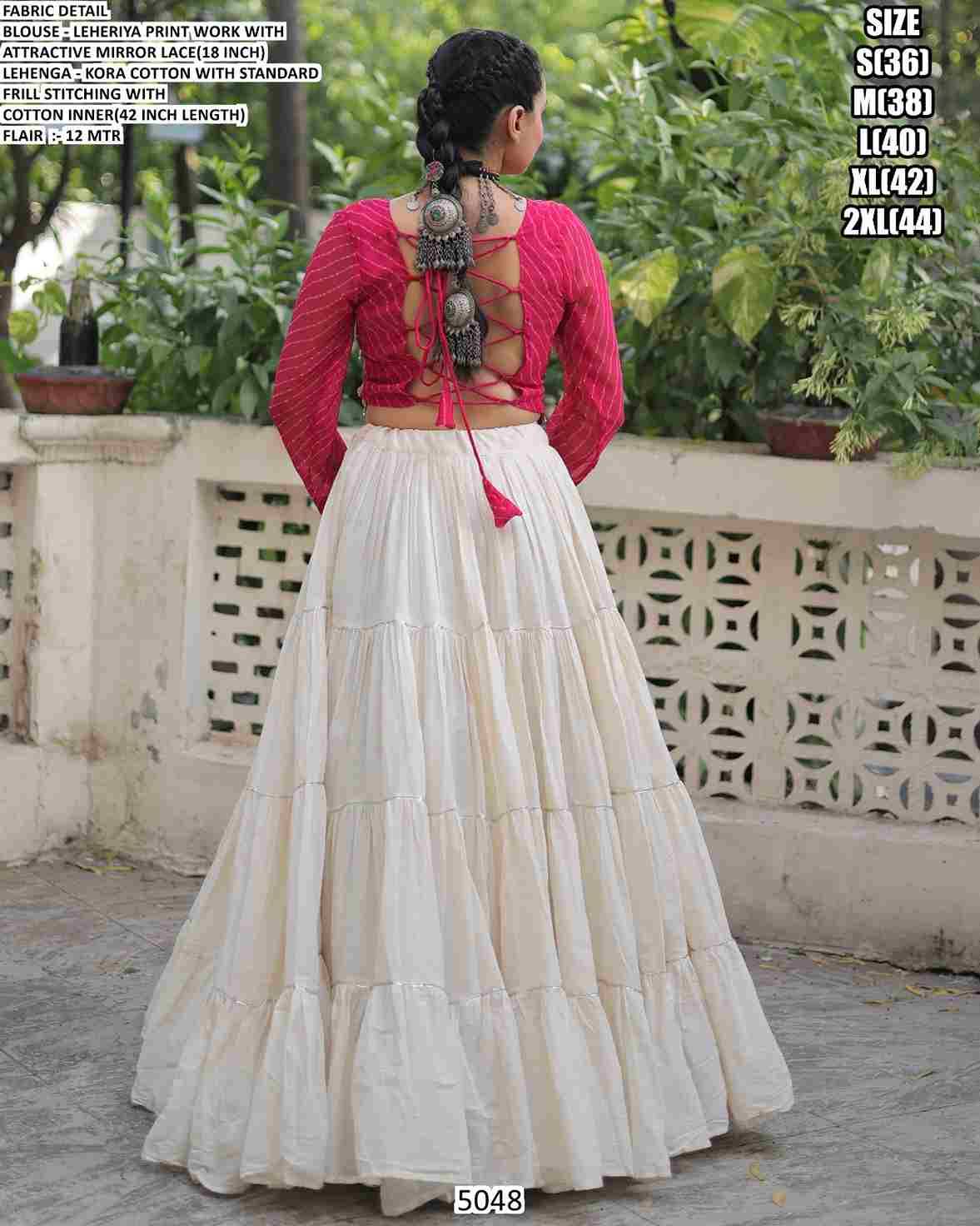 5048 By Fashid Wholesale 5048-A To 5048-E Series Navratri Wear Collection Beautiful Stylish Colorful Fancy Party Wear & Occasional Wear Cotton Lehengas At Wholesale Price