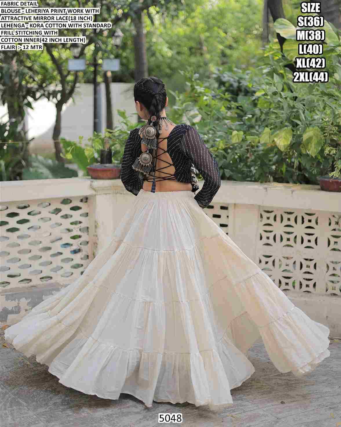5048 By Fashid Wholesale 5048-A To 5048-E Series Navratri Wear Collection Beautiful Stylish Colorful Fancy Party Wear & Occasional Wear Cotton Lehengas At Wholesale Price