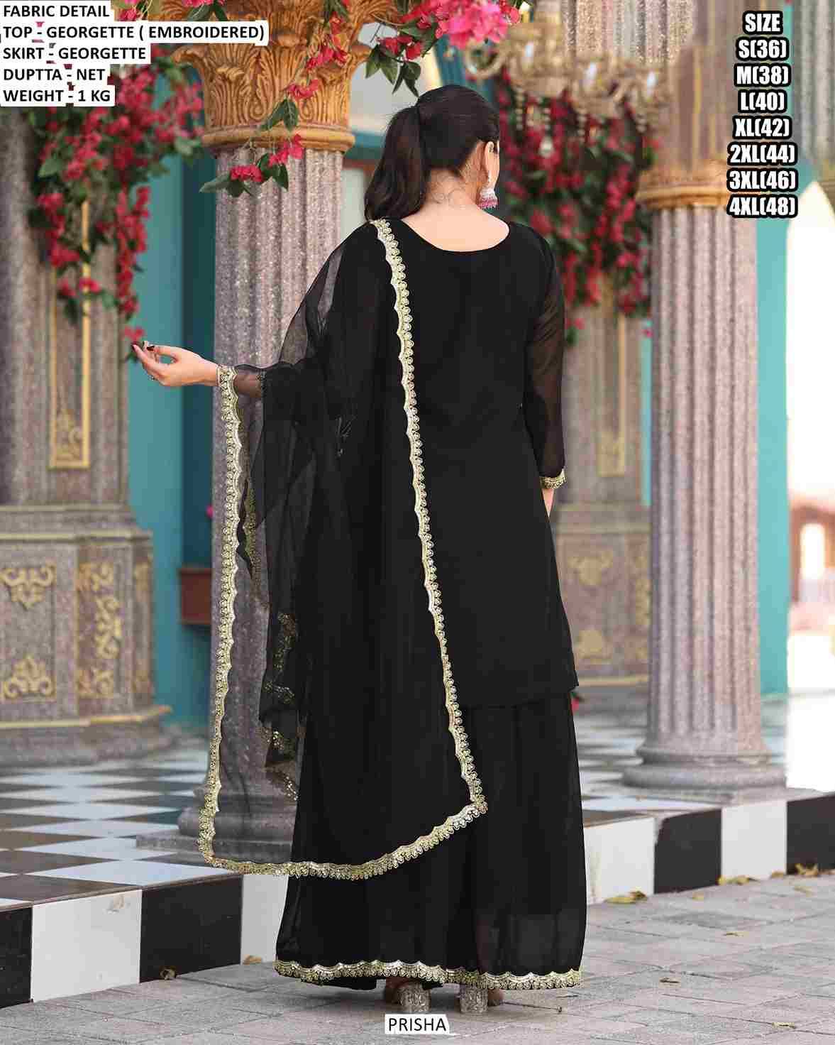 Prisha By Fashid Wholesale 672 To 674 Series Designer Sharara Suits Beautiful Fancy Colorful Stylish Party Wear & Occasional Wear Georgette Dresses At Wholesale Price